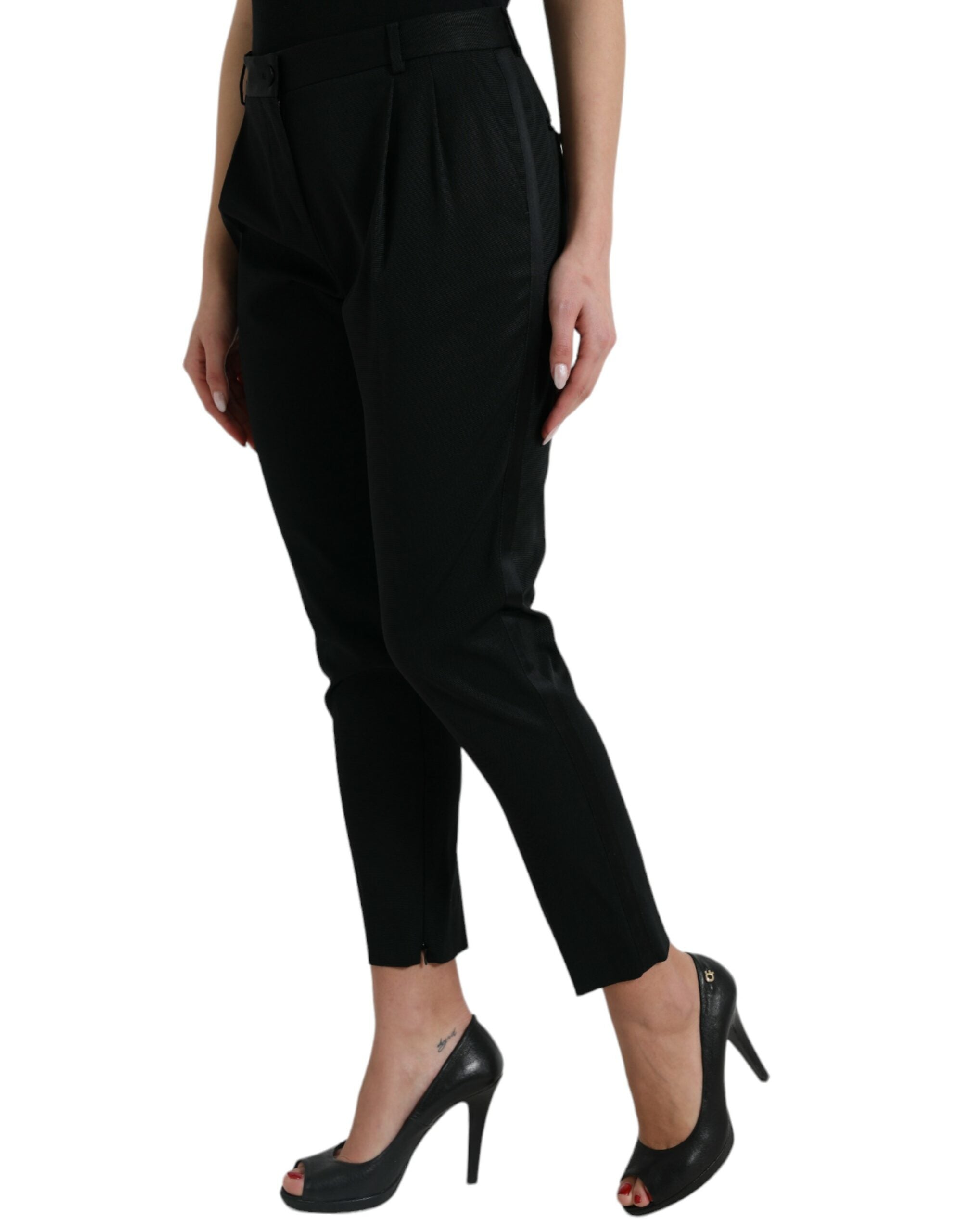 Pantalons Dolce & Gabbana taille haute noirs