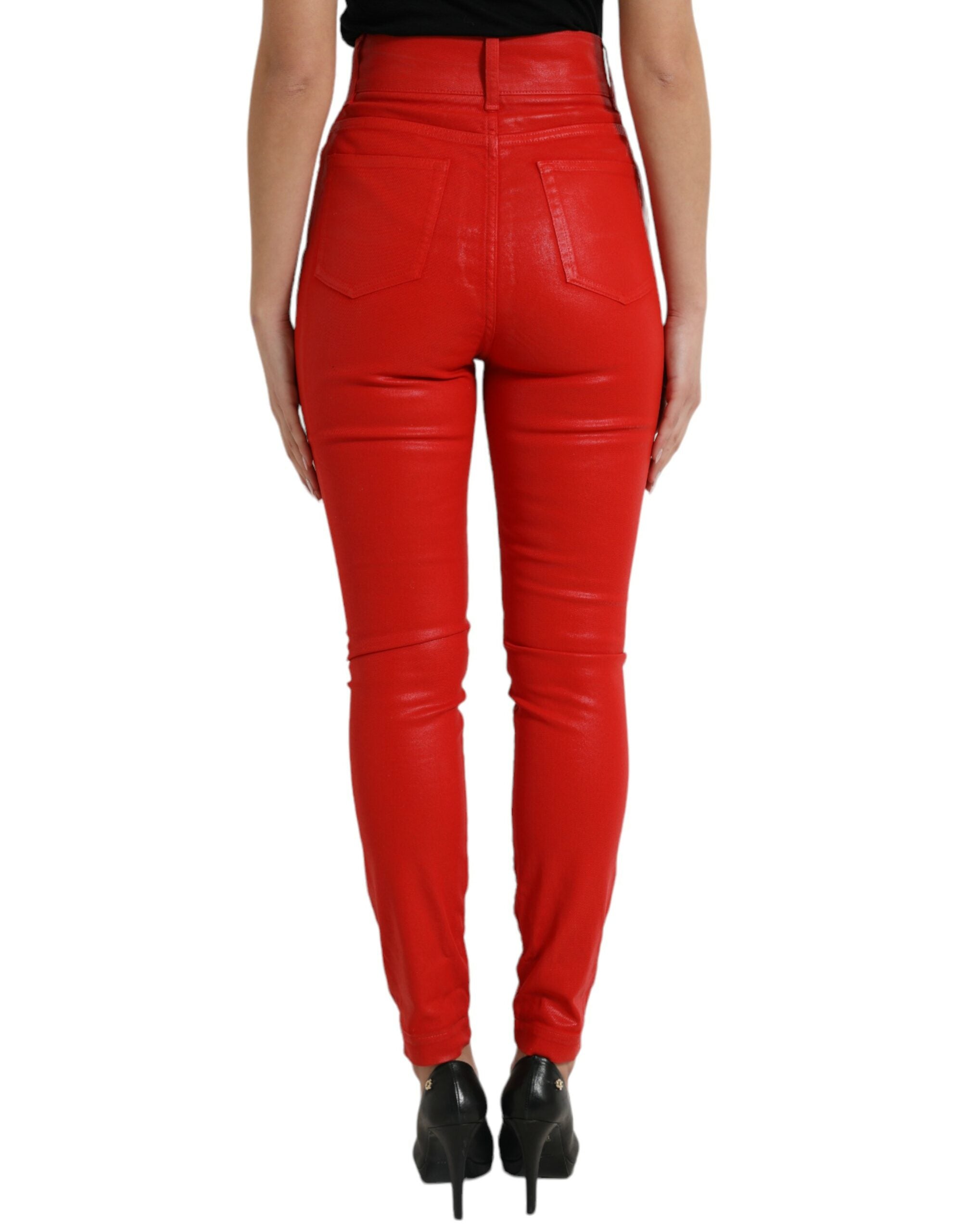 Jean DOLCE & GABBANA taille haute rouges
