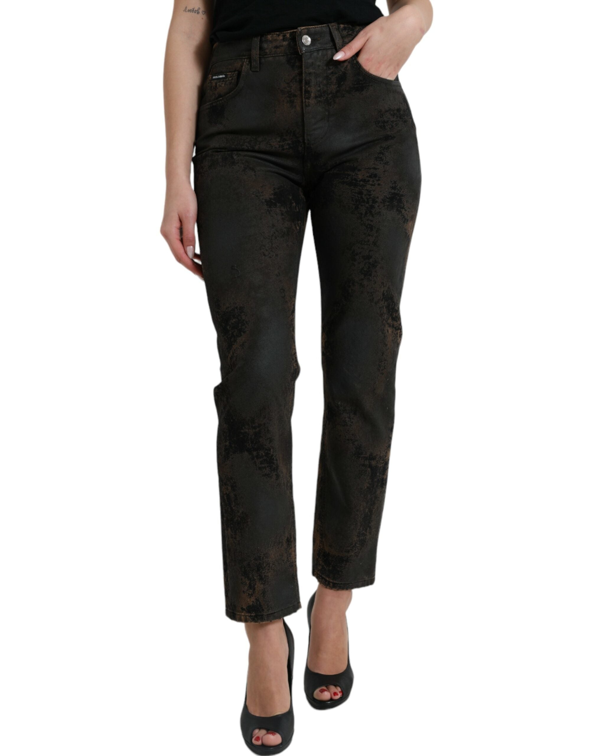 Jeans Dolce & Gabbana Boyfriend marron