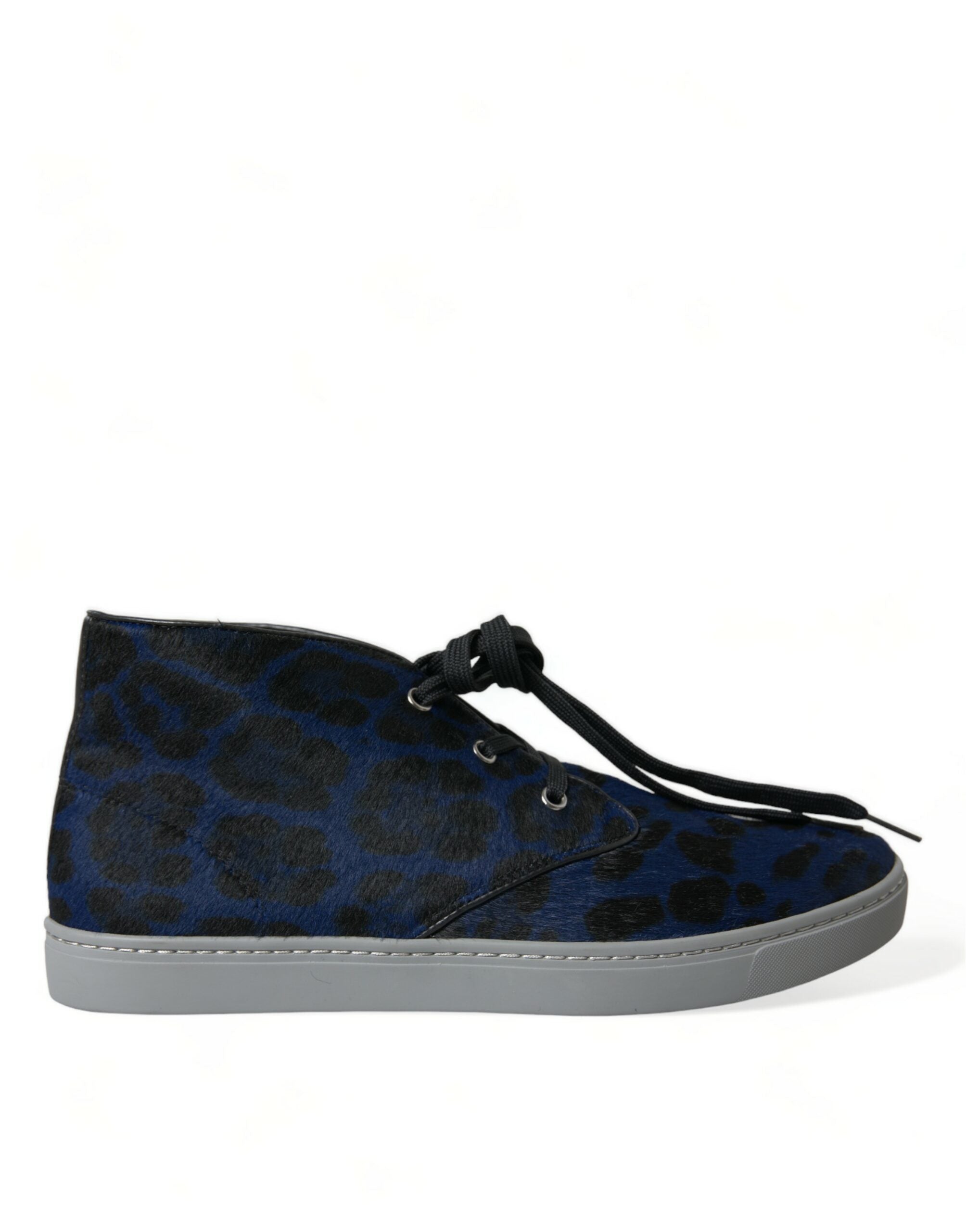 Baskets Dolce & Gabbana mid-top bleues léopard