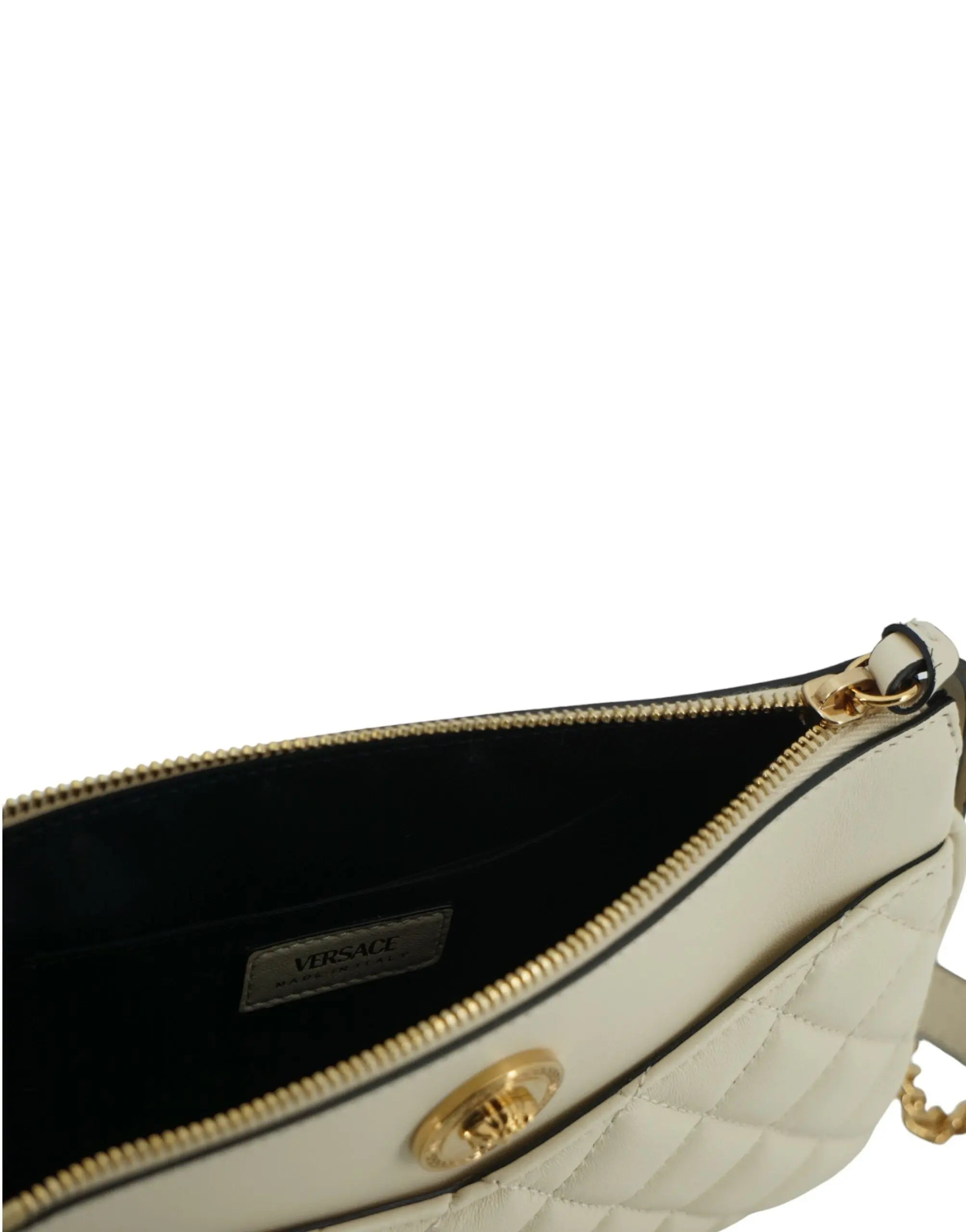 Pochette Versace Pouch cuir blanc Versace