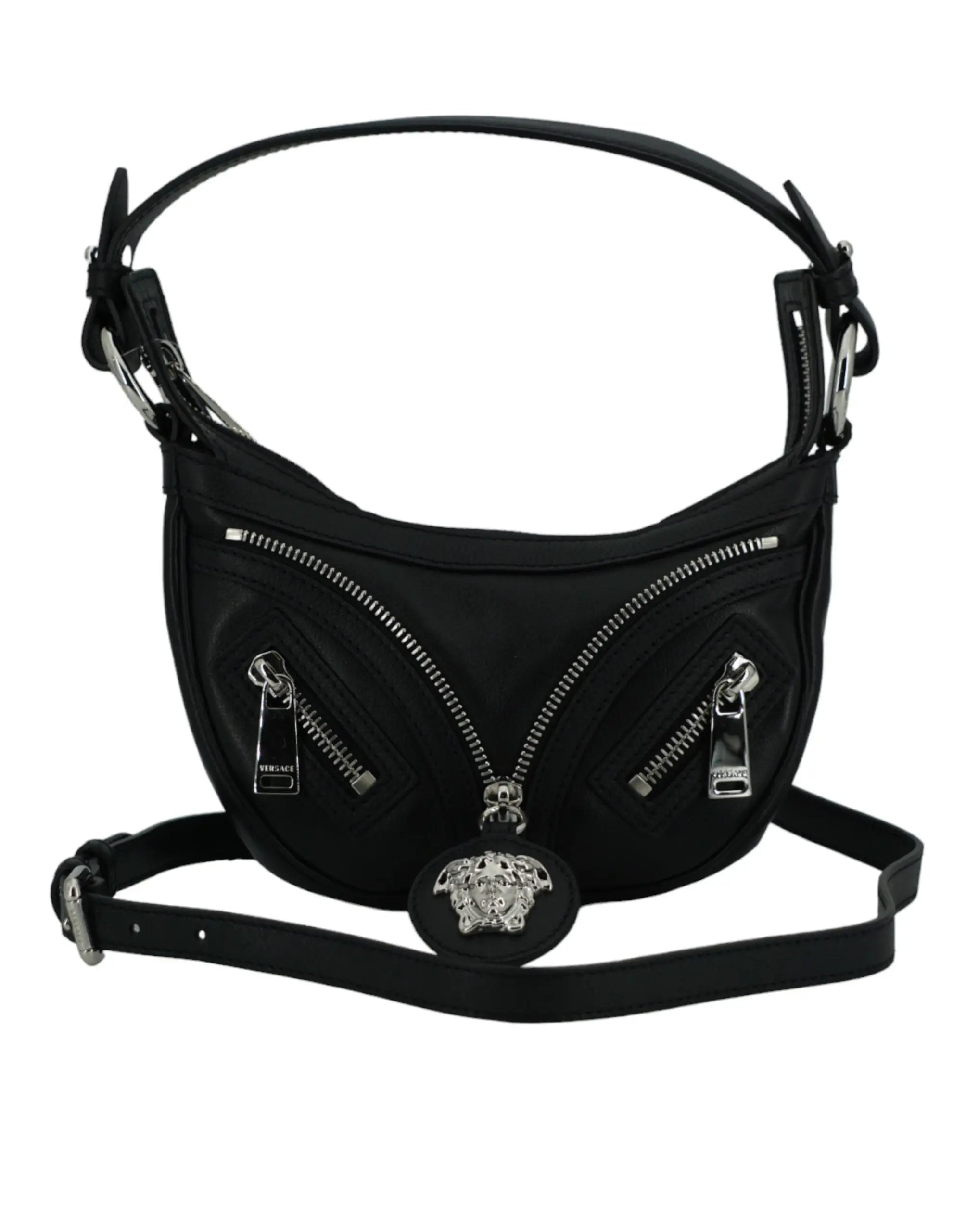 Sac bandoulière Versace Mini Hobo noir Versace