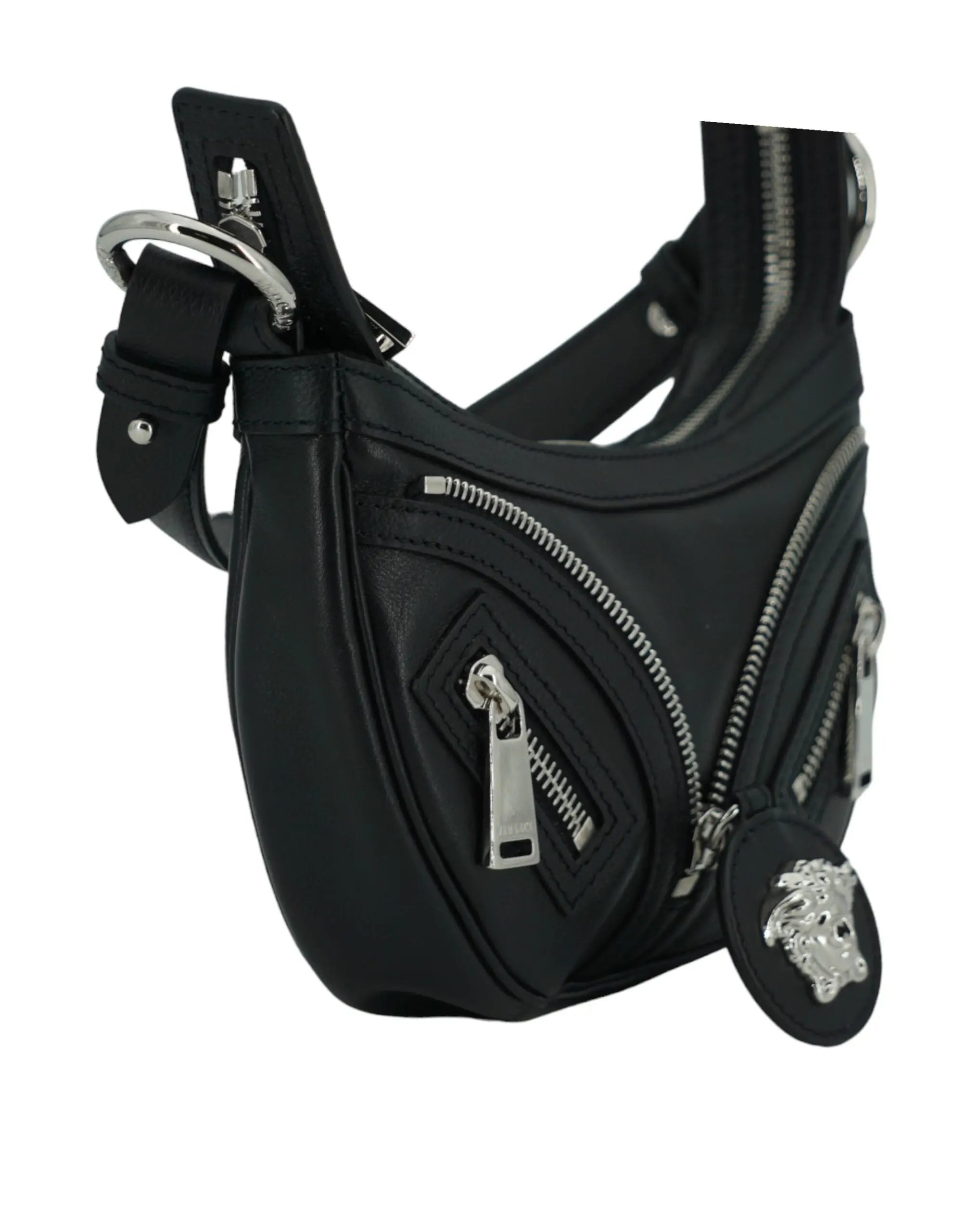 Sac bandoulière Versace Mini Hobo noir Versace