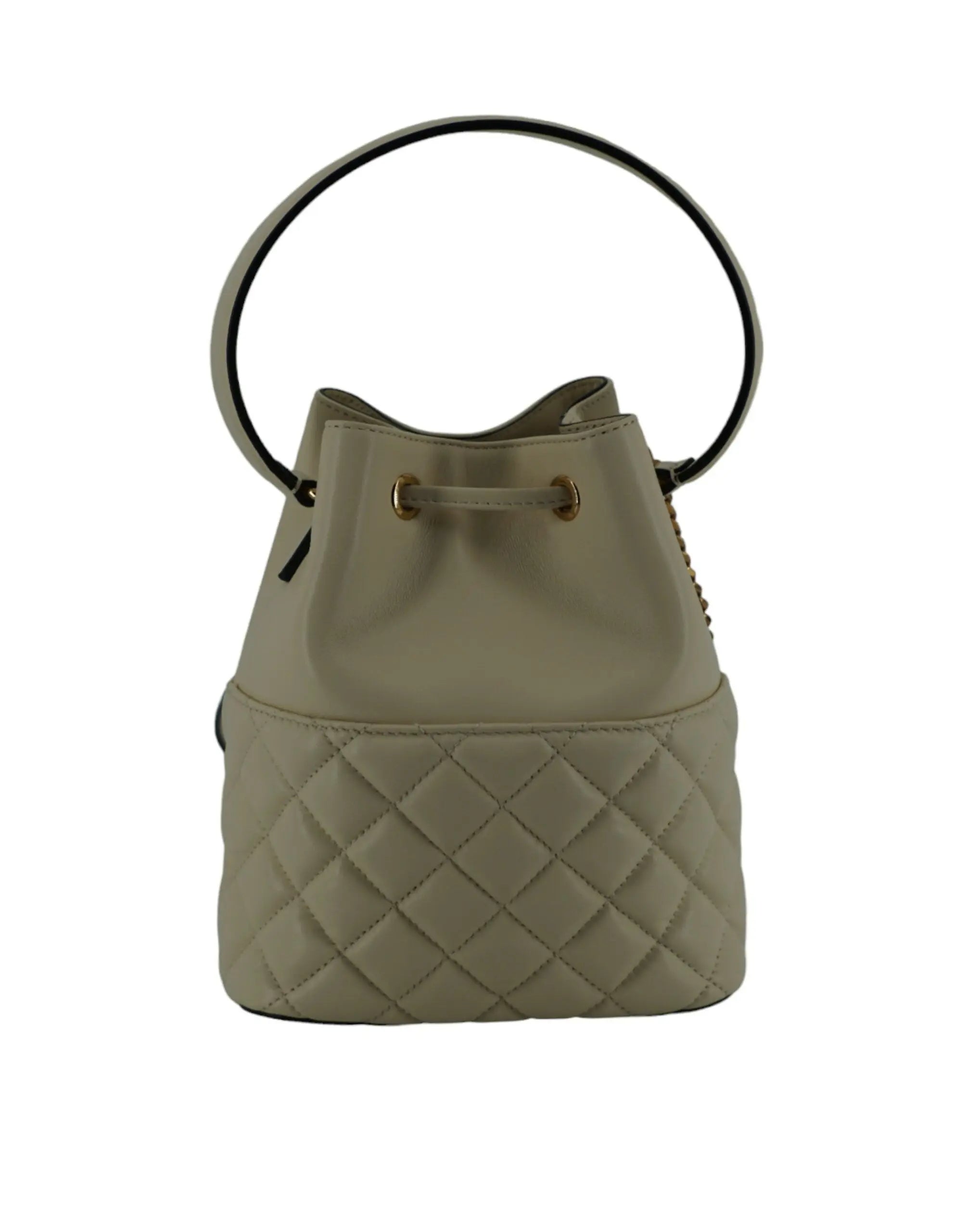 Sac seau Versace en cuir blanc Versace