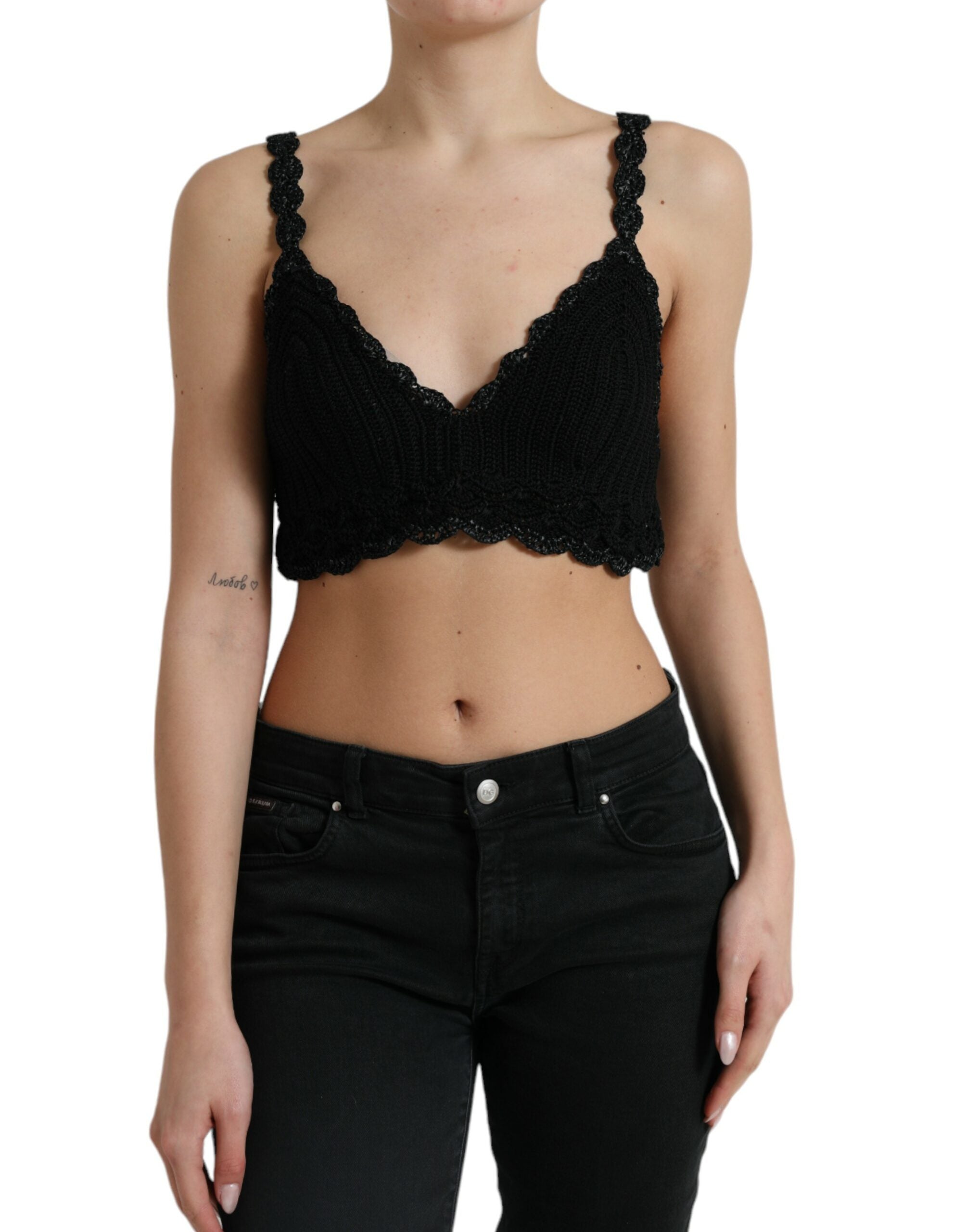 Top DOLCE & GABBANA bustier noir