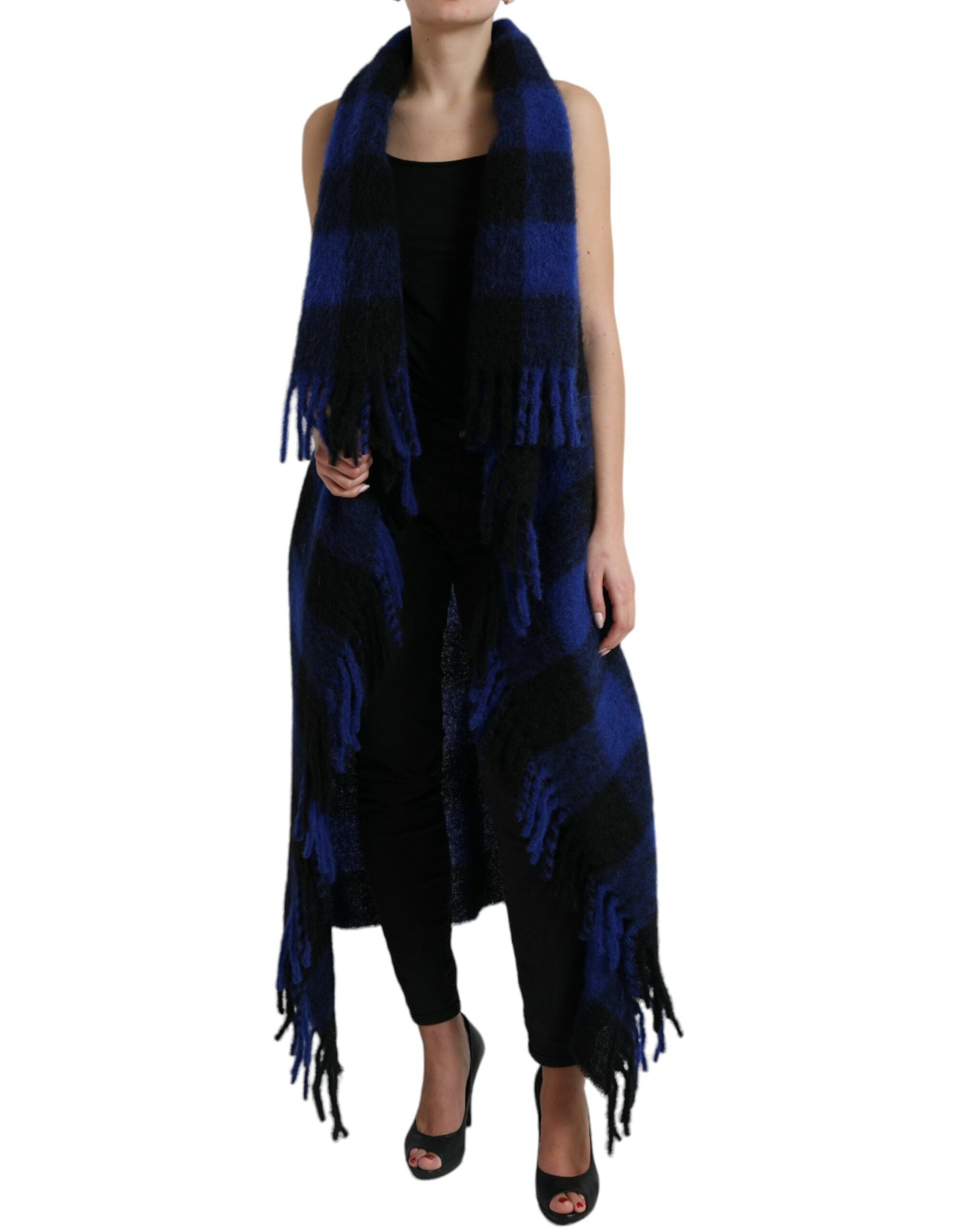 Poncho Dolce & Gabbana noir et bleu