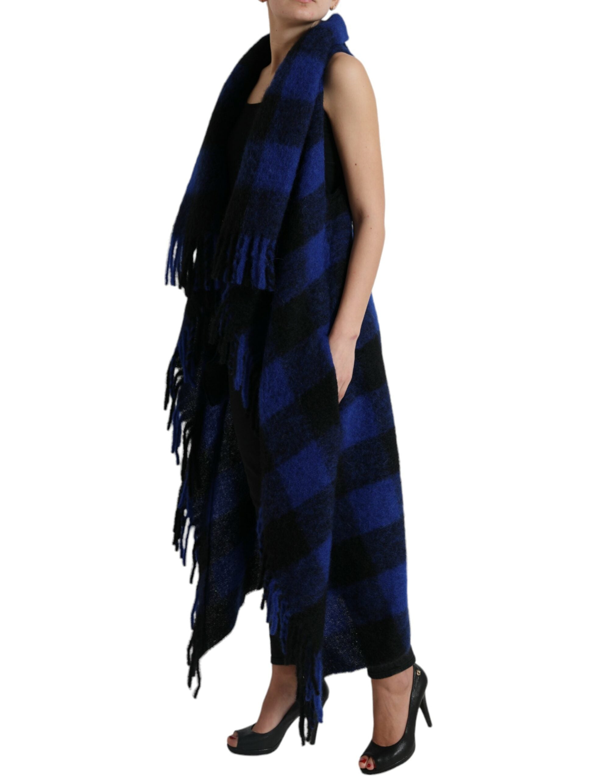 Poncho Dolce & Gabbana noir et bleu