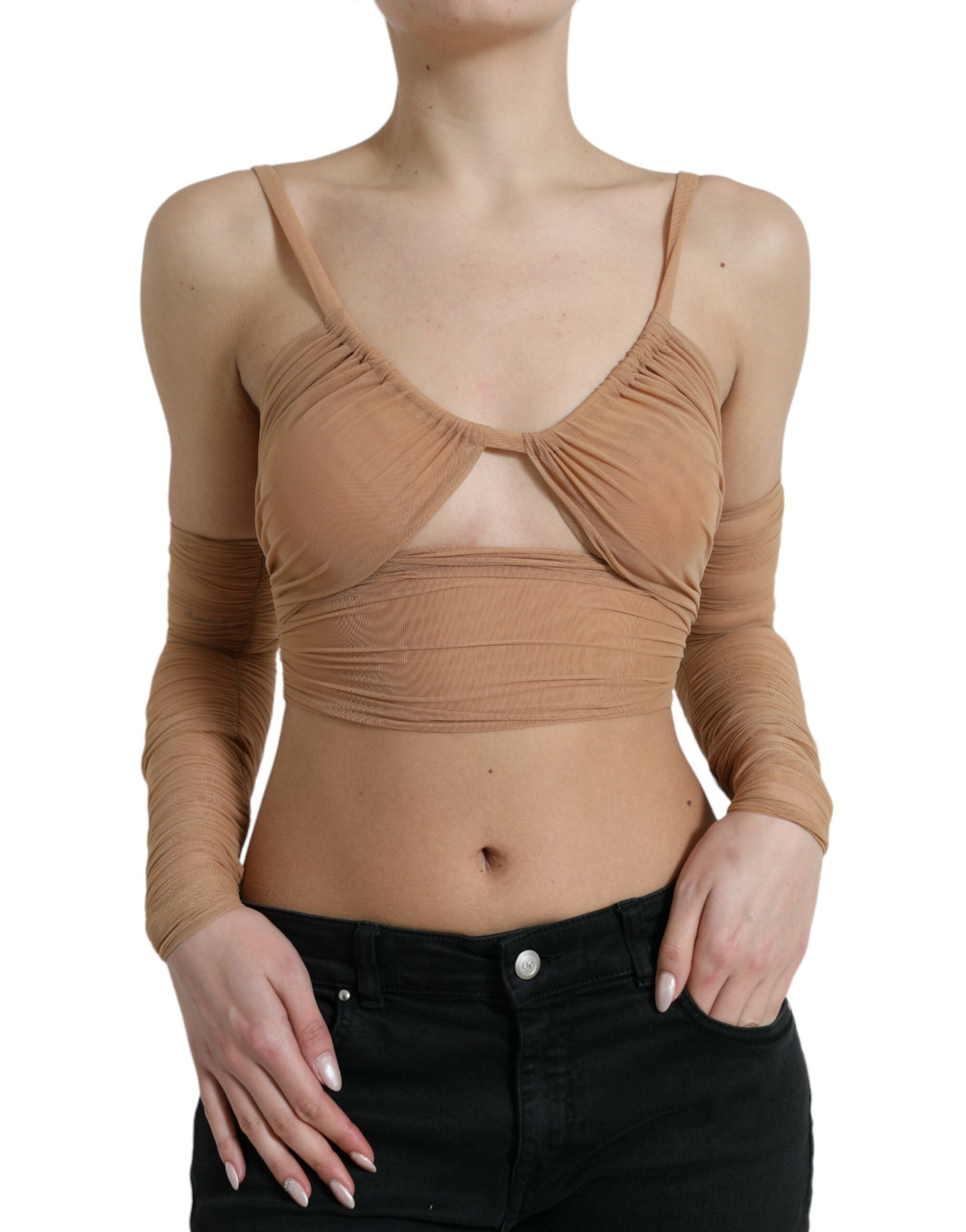 Haut Dolce & Gabbana ouvert marron