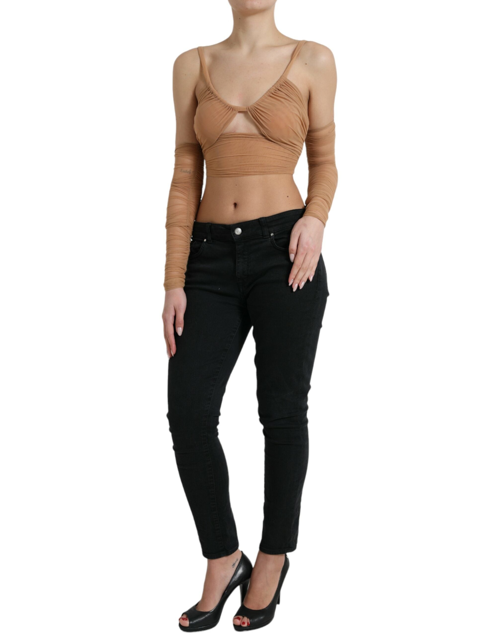 Haut Dolce & Gabbana ouvert marron
