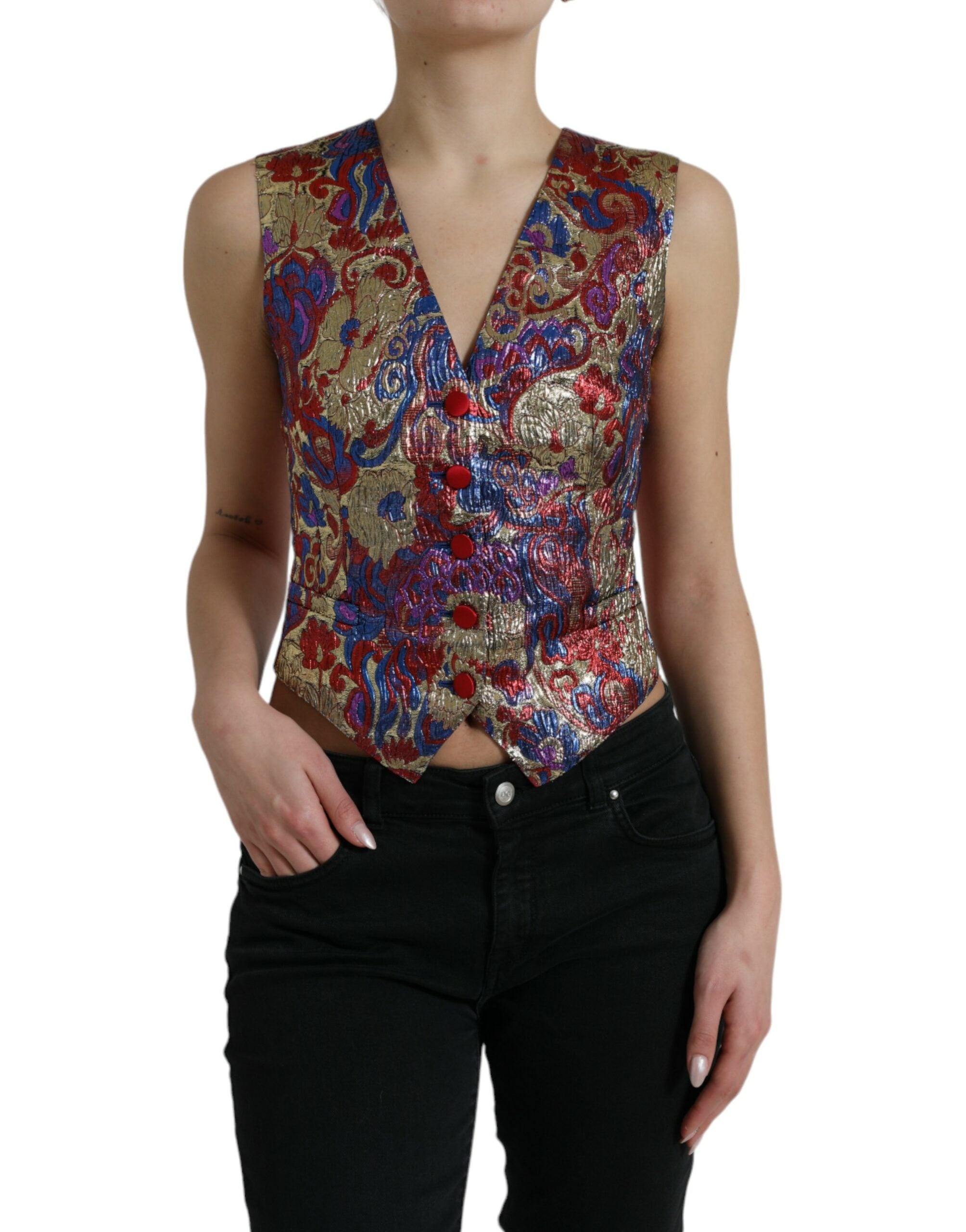 Gilet Dolce & Gabbana écarlate multicolore