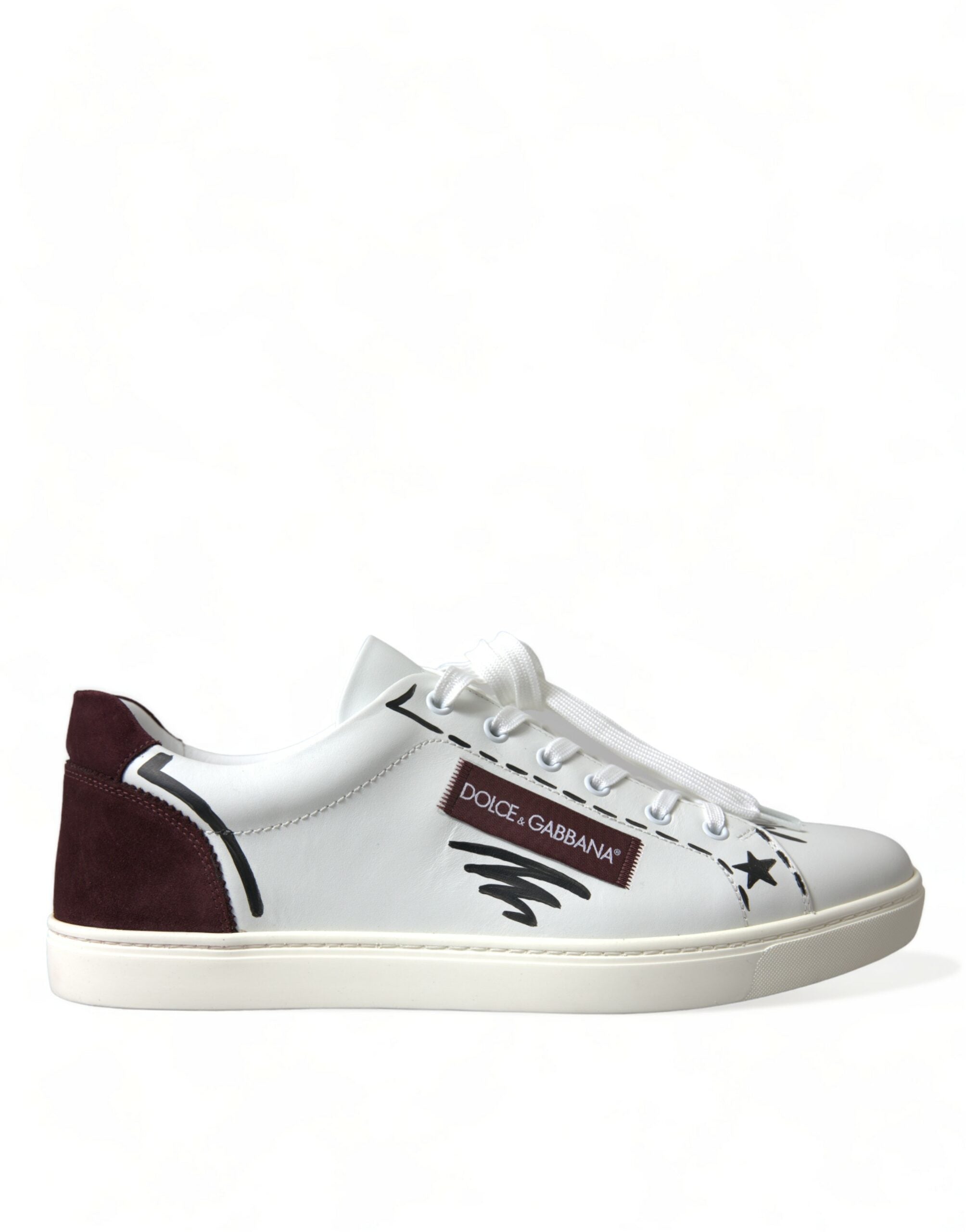 Baskets Dolce & Gabbana blanches bordeaux