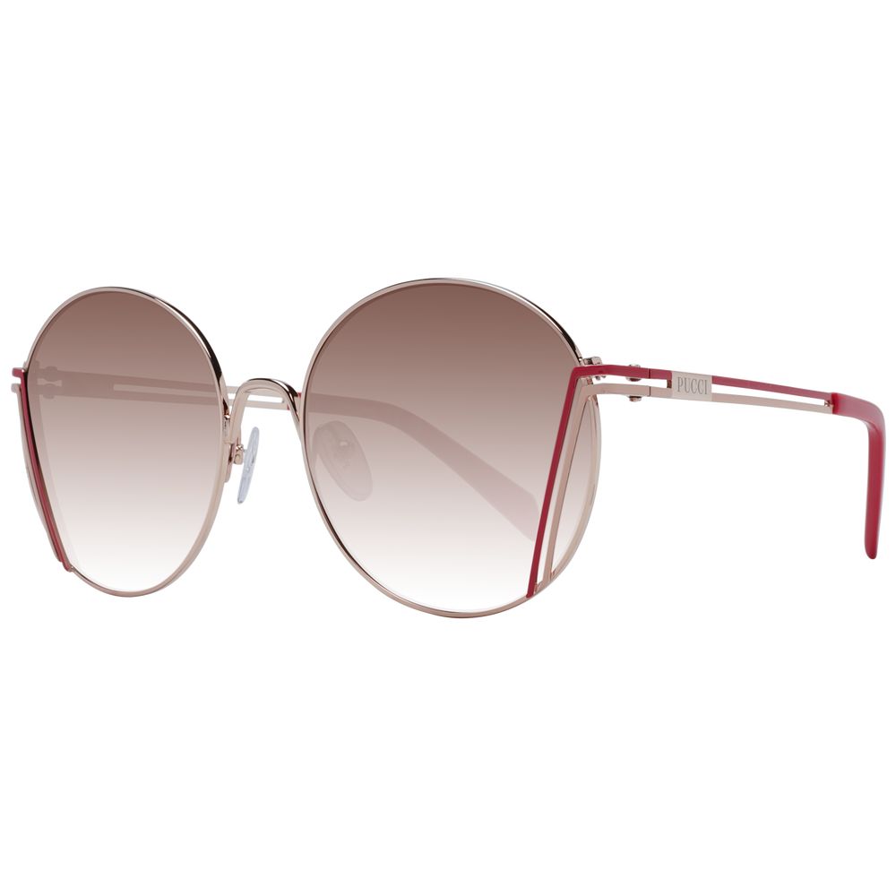 Lunettes femme Rose Gold rondes marron