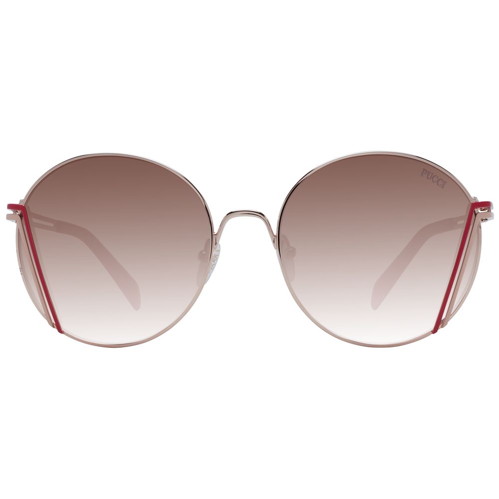 Lunettes femme Rose Gold rondes marron
