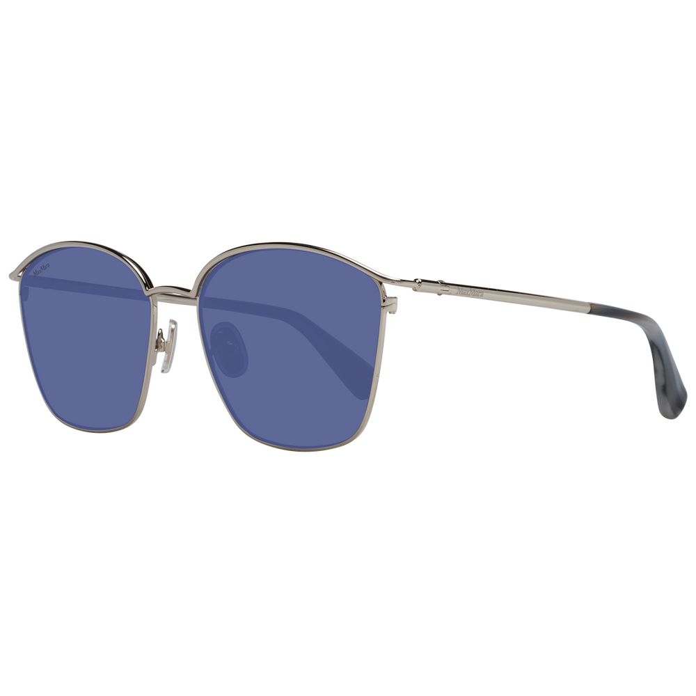 Lunettes de soleil argentées bleues