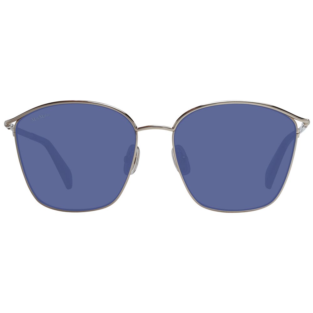 Lunettes de soleil argentées bleues