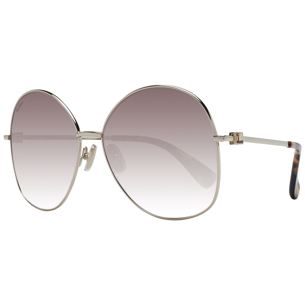 Lunettes de soleil dorées marron
