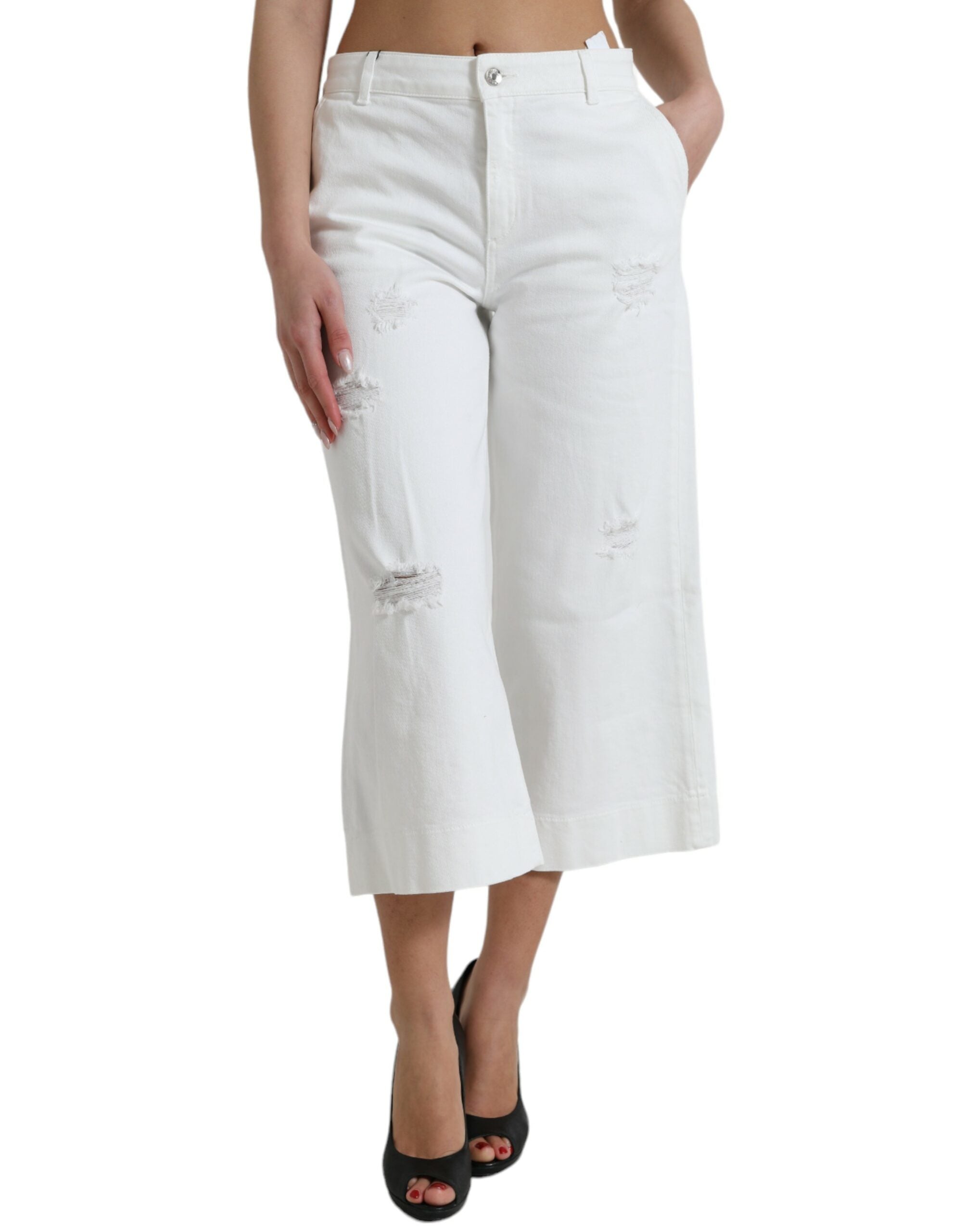 Jeans Dolce & Gabbana cropped blancs