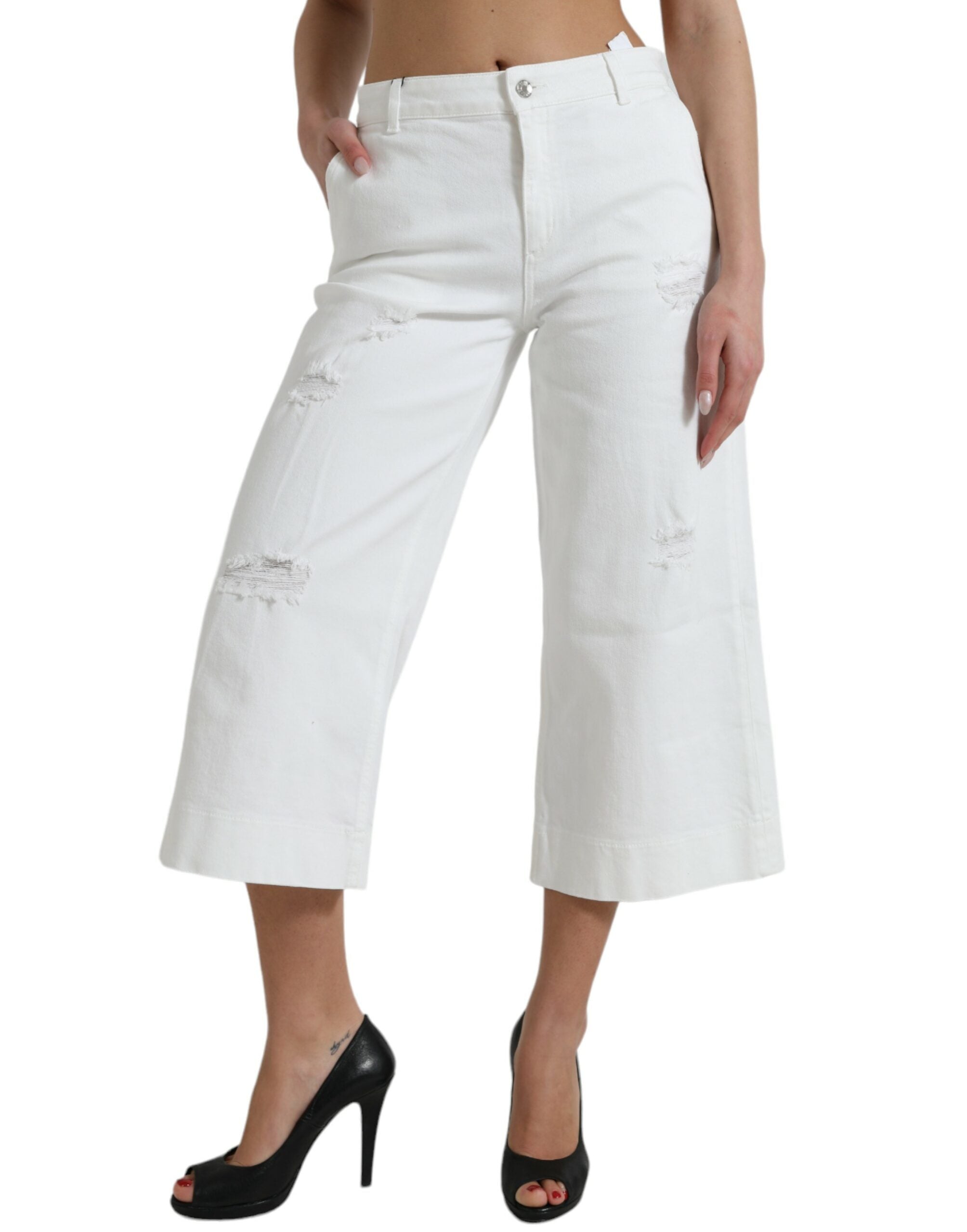 Jeans Dolce & Gabbana cropped blancs