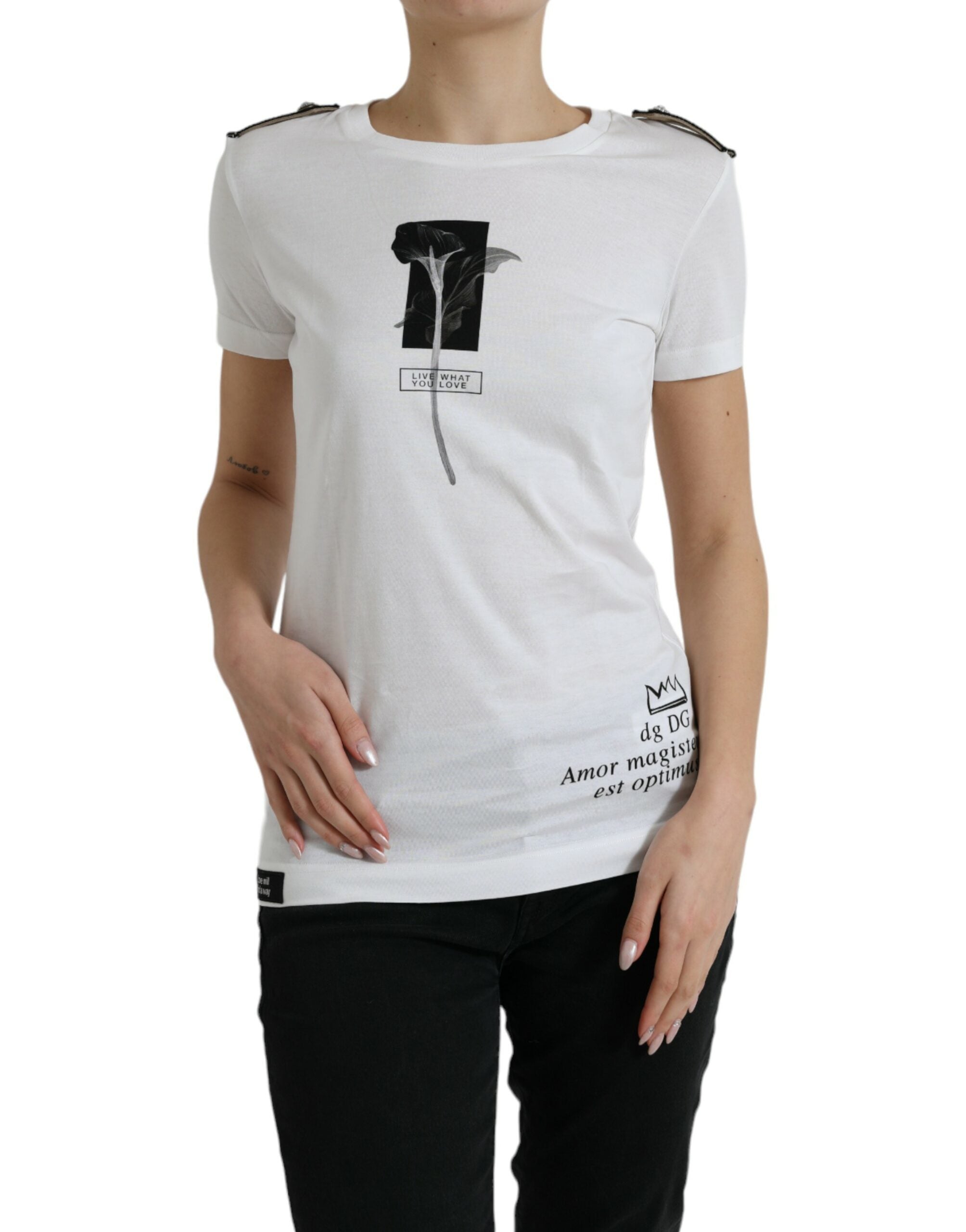 T-shirt Dolce & Gabbana imprimé blanc noir