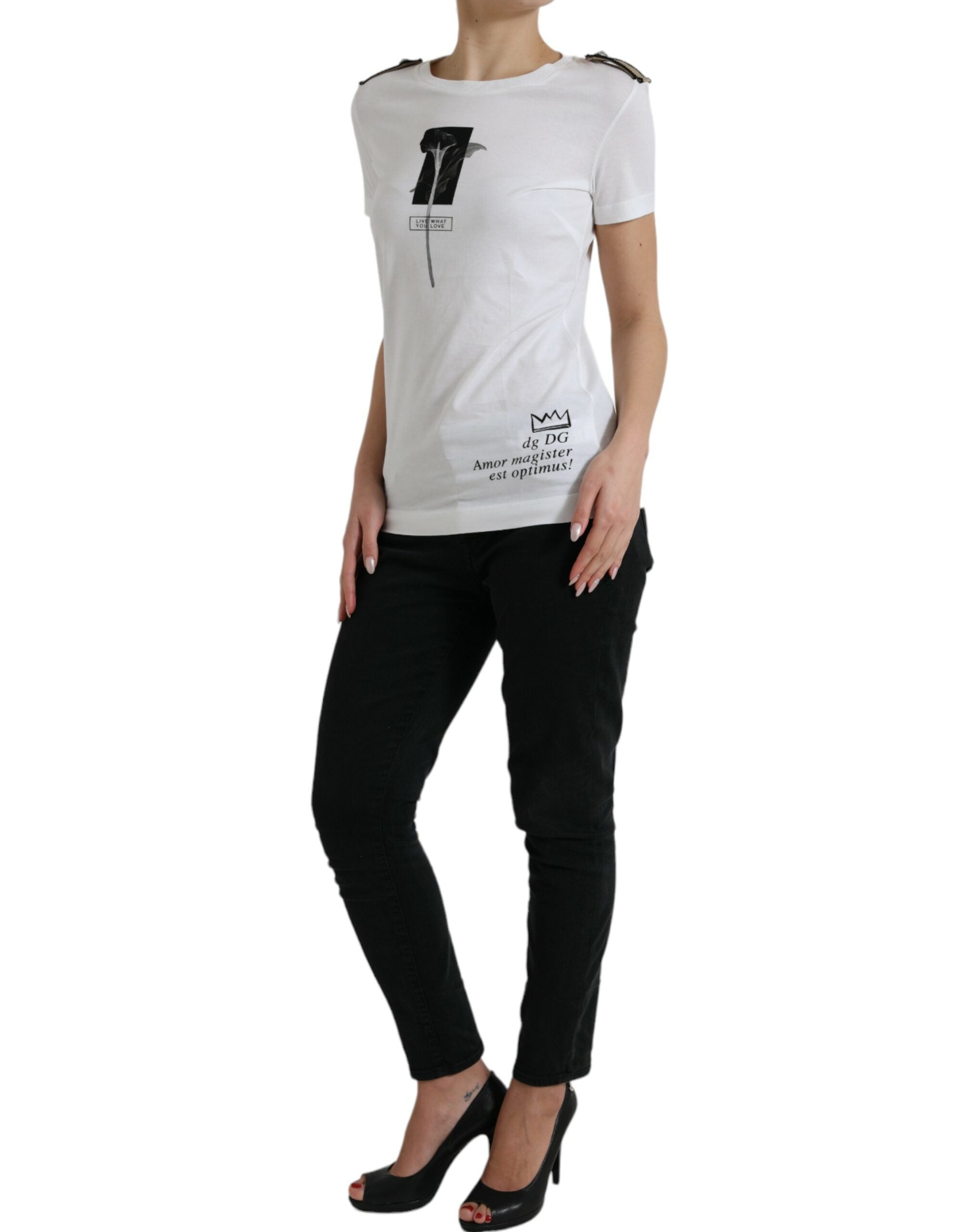 T-shirt Dolce & Gabbana imprimé blanc noir