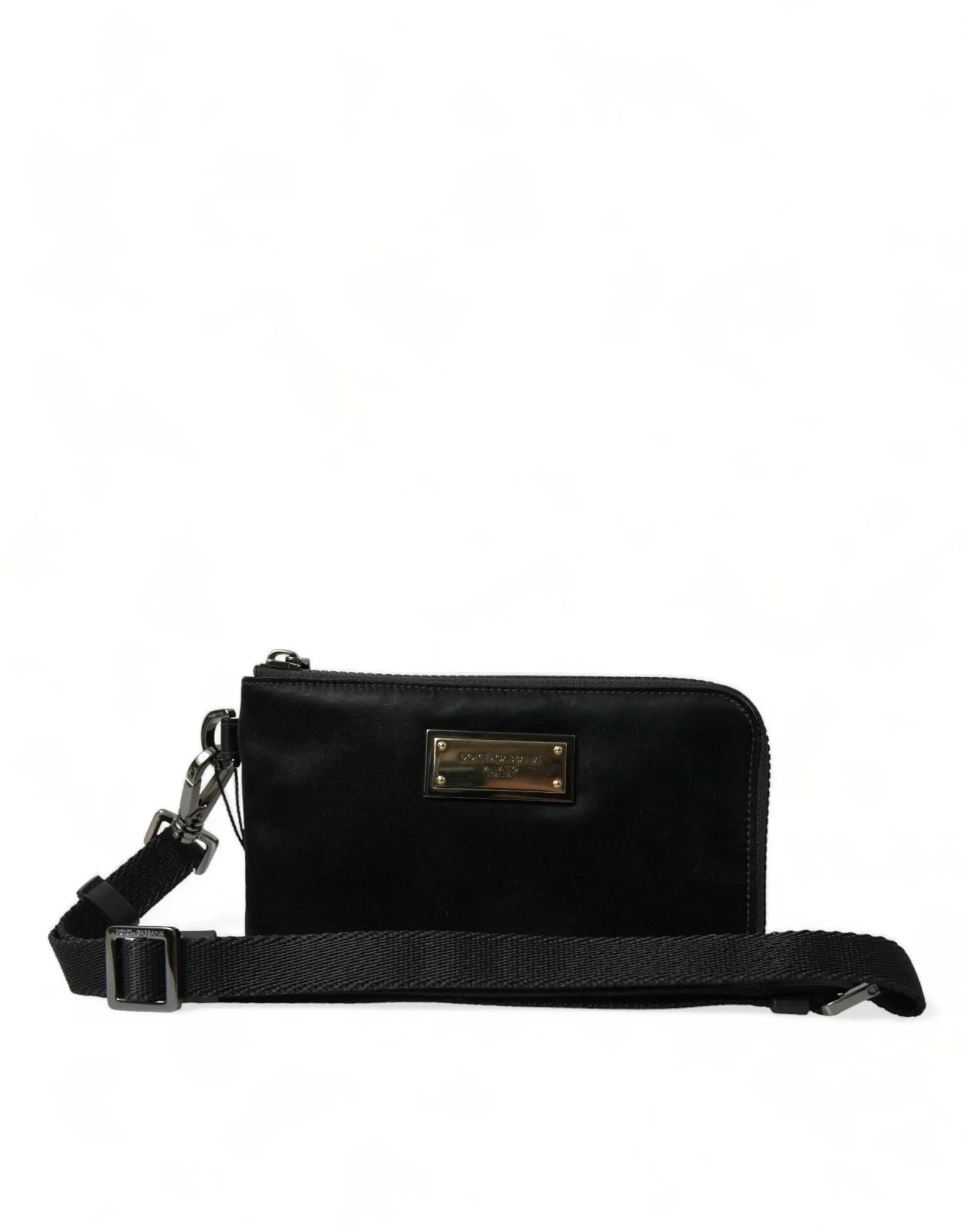 Pochette Dolce&Gabbana Plaque Logo noire Dolce & Gabbana