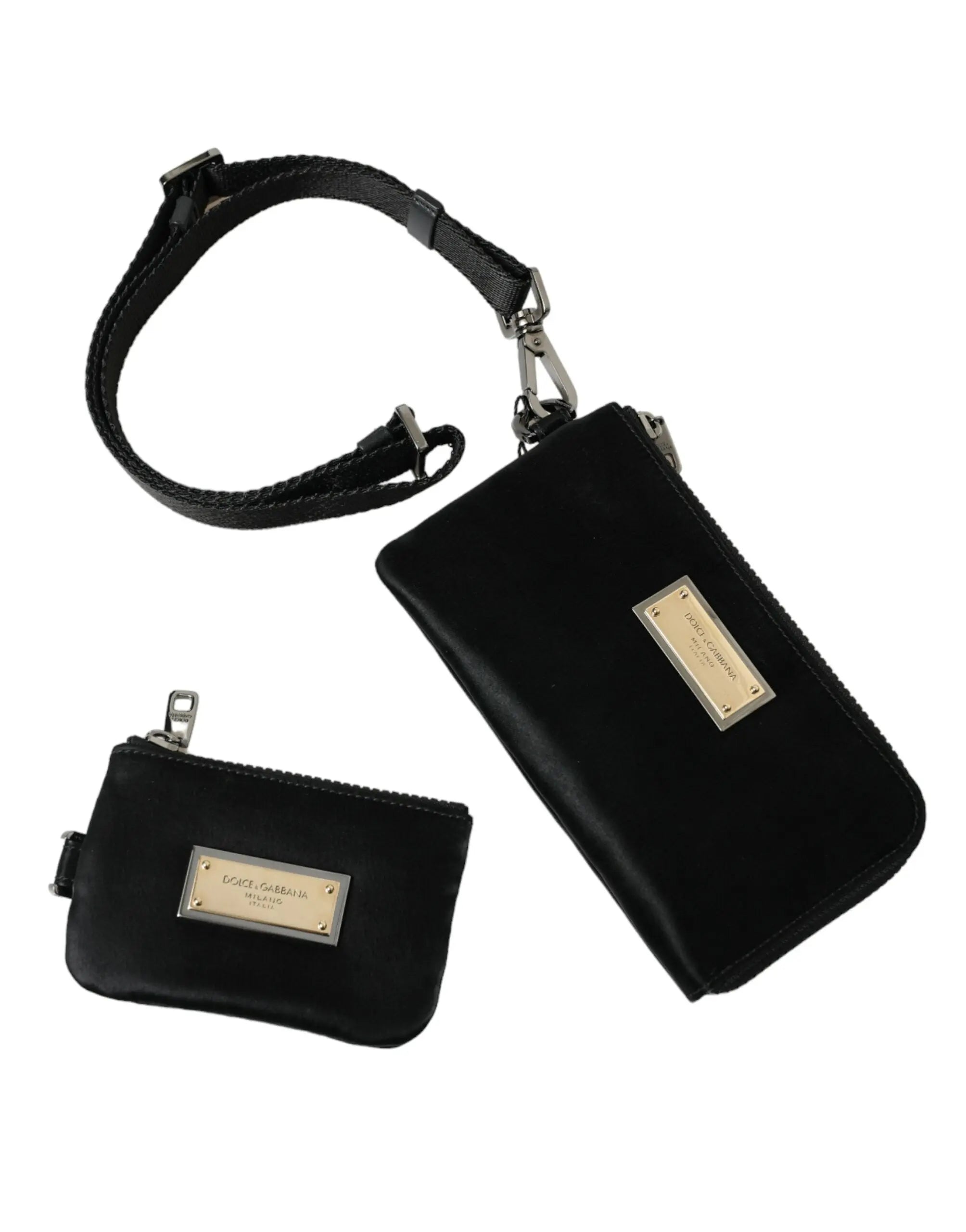 Pochette Dolce&Gabbana Plaque Logo noire Dolce & Gabbana