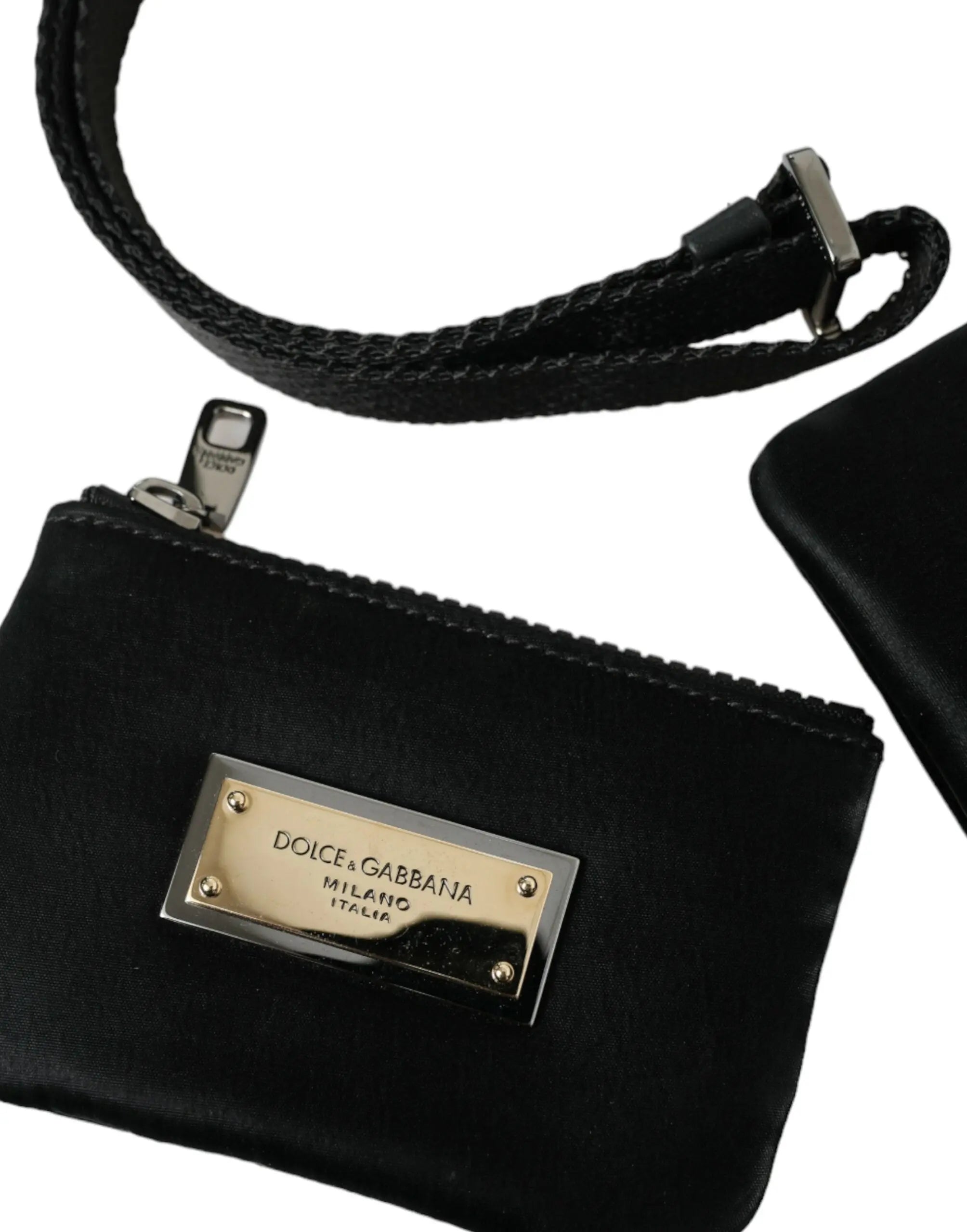 Pochette Dolce&Gabbana Plaque Logo noire Dolce & Gabbana