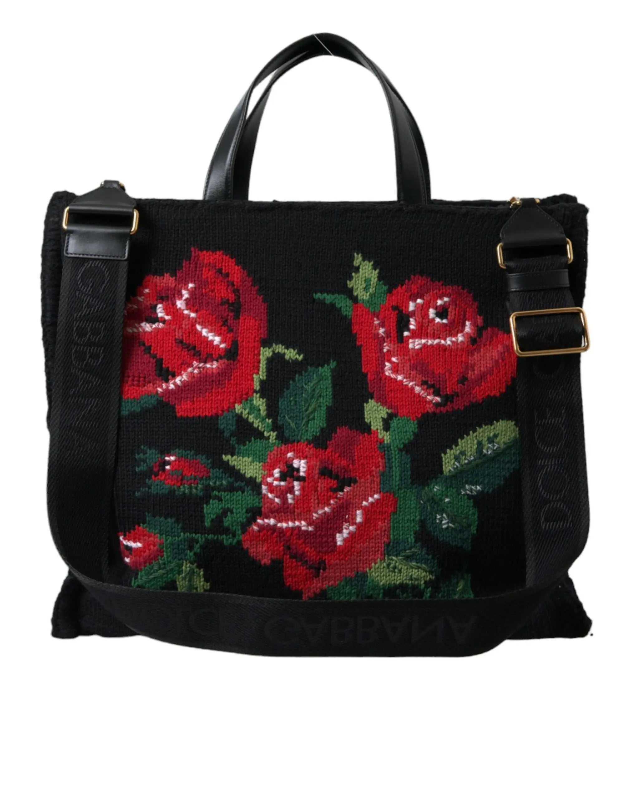Sac cabas Dolce & Gabbana noir rose Dolce & Gabbana
