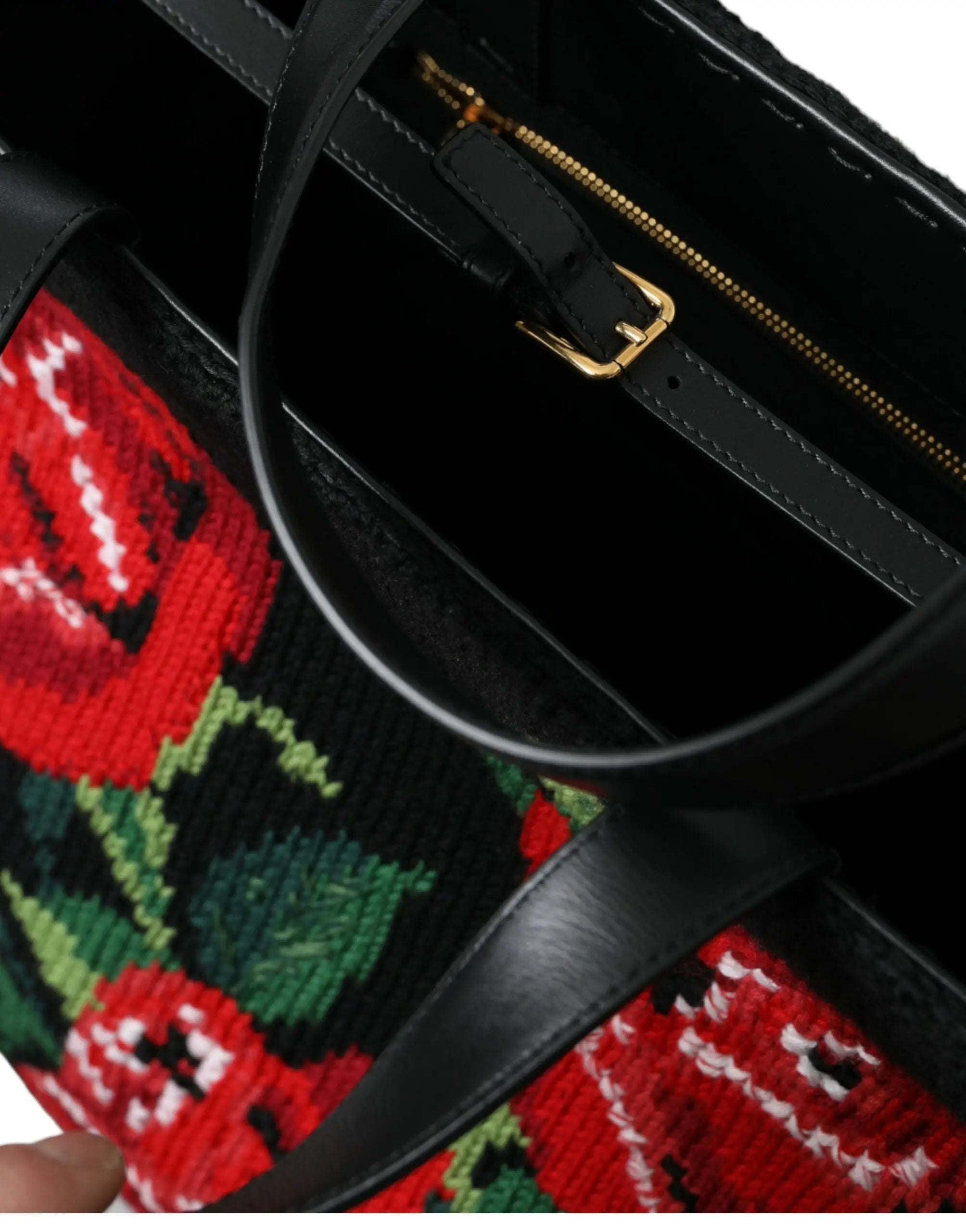 Sac cabas Dolce & Gabbana noir rose Dolce & Gabbana