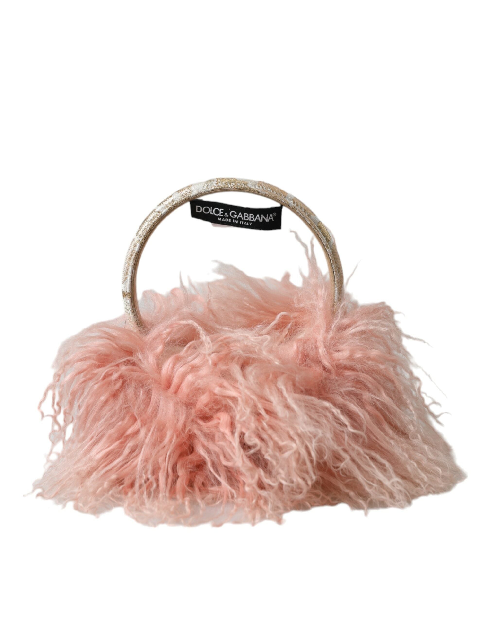 Bandeau DOLCE & GABBANA en fourrure rose