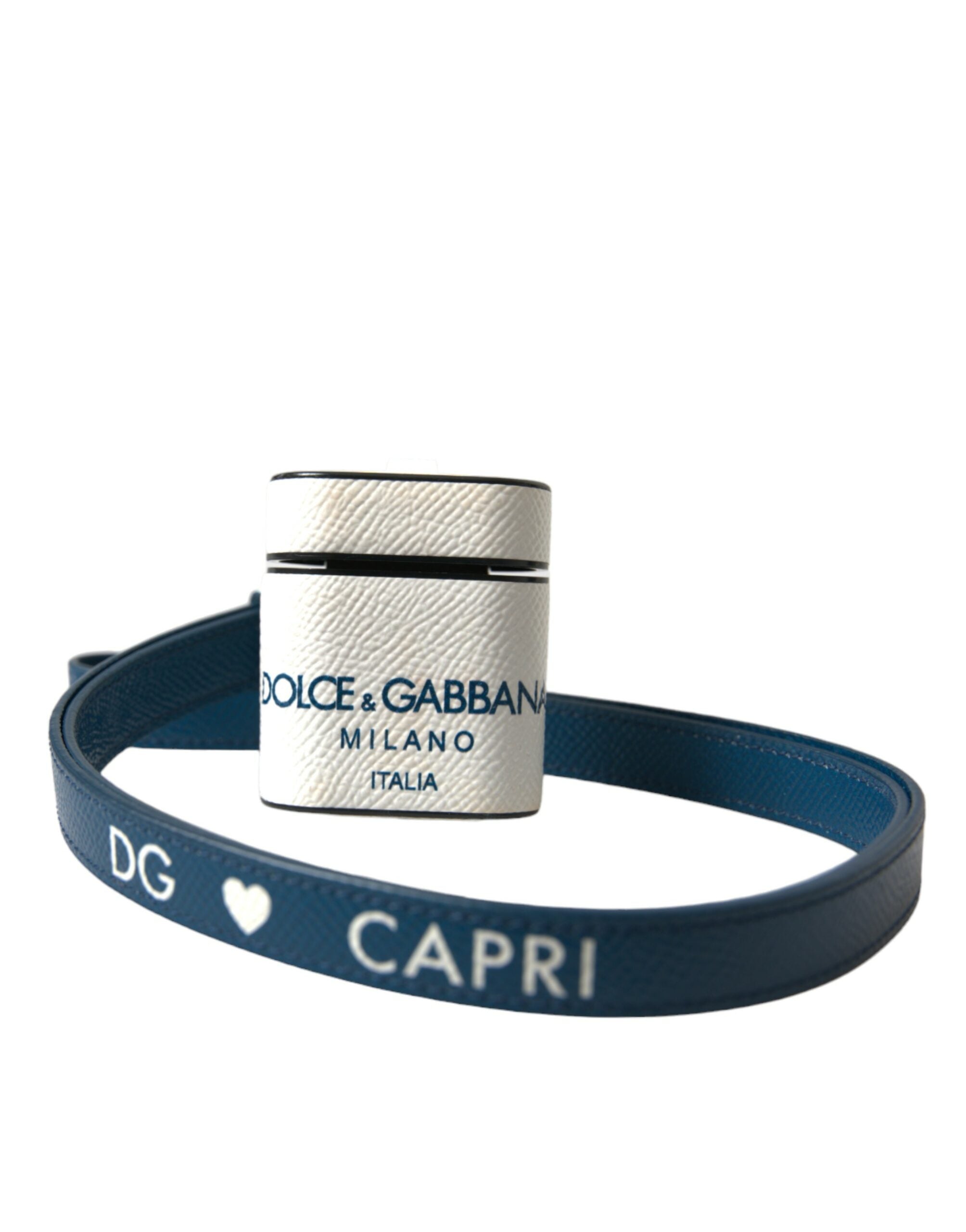 Coque Dolce & Gabbana pour Airpods blanche bleue