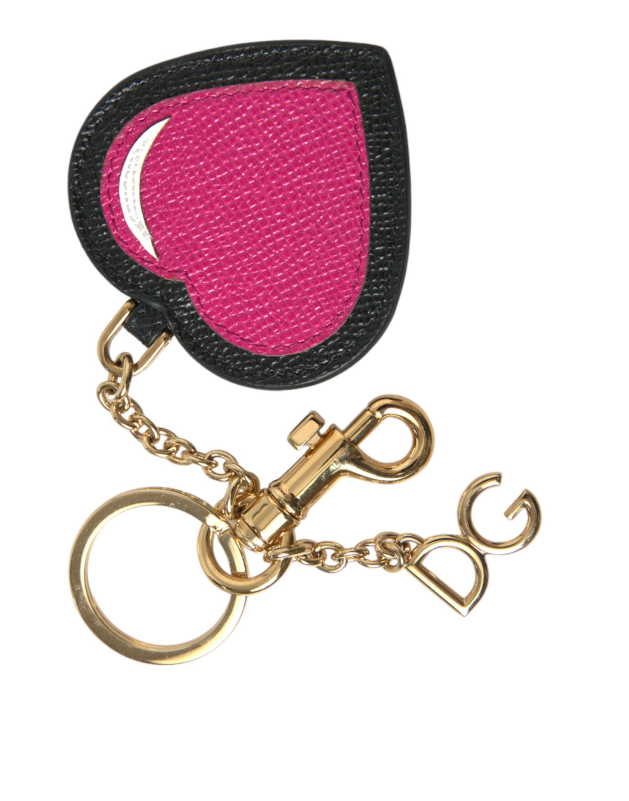 Porte-clés Dolce & Gabbana coeurs roses et noirs