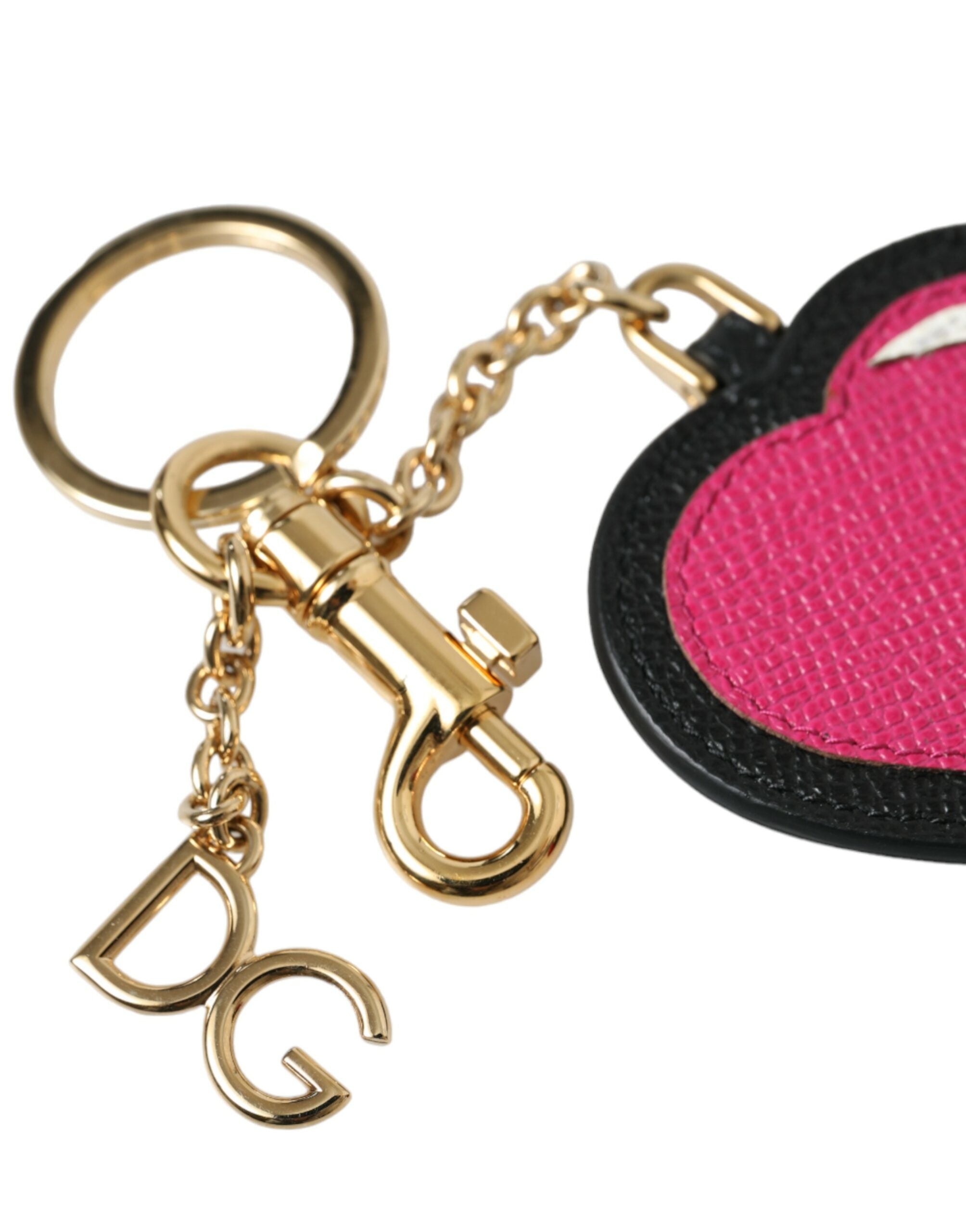 Porte-clés Dolce & Gabbana coeurs roses et noirs