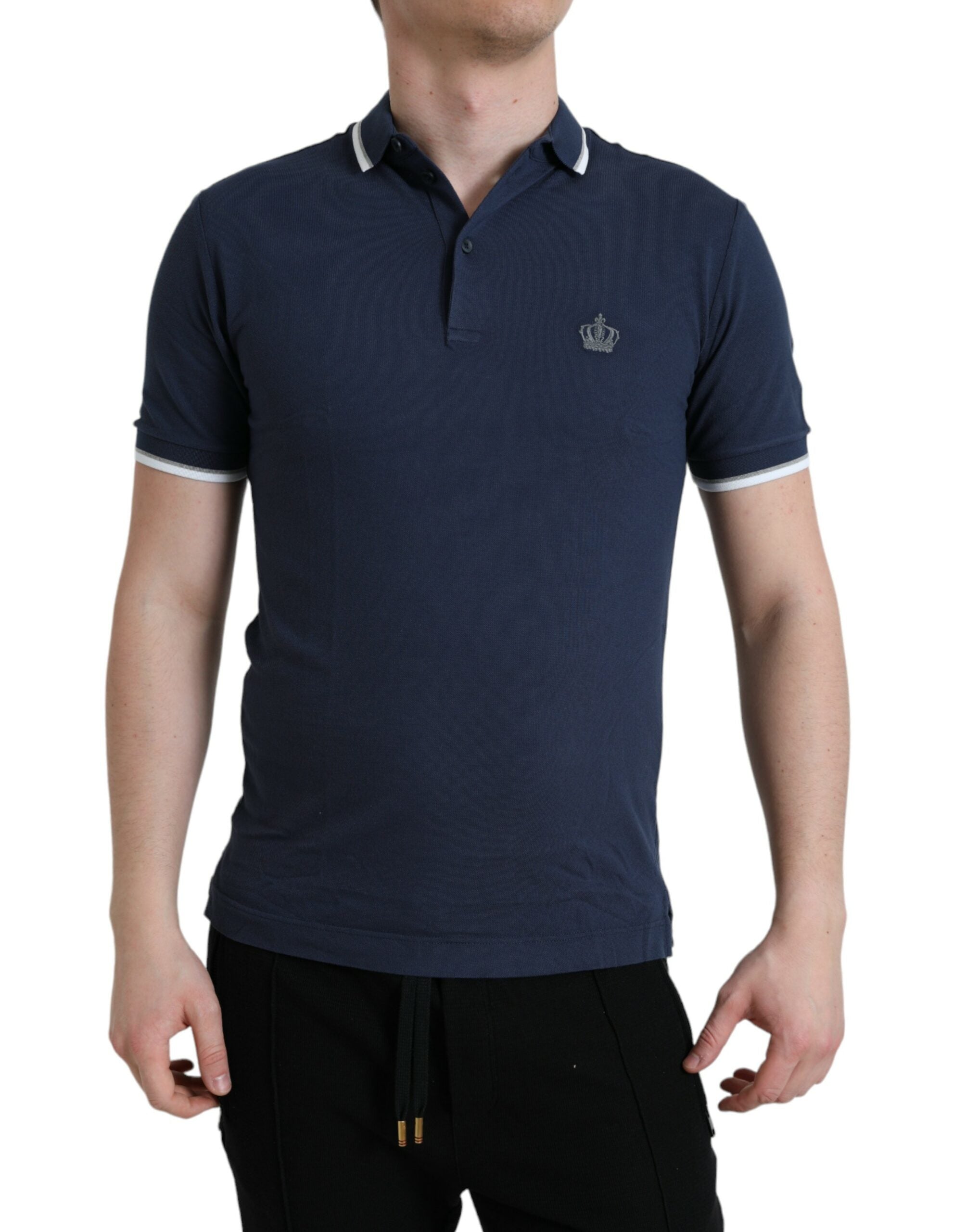 Polo Dolce & Gabbana à col bleu foncé