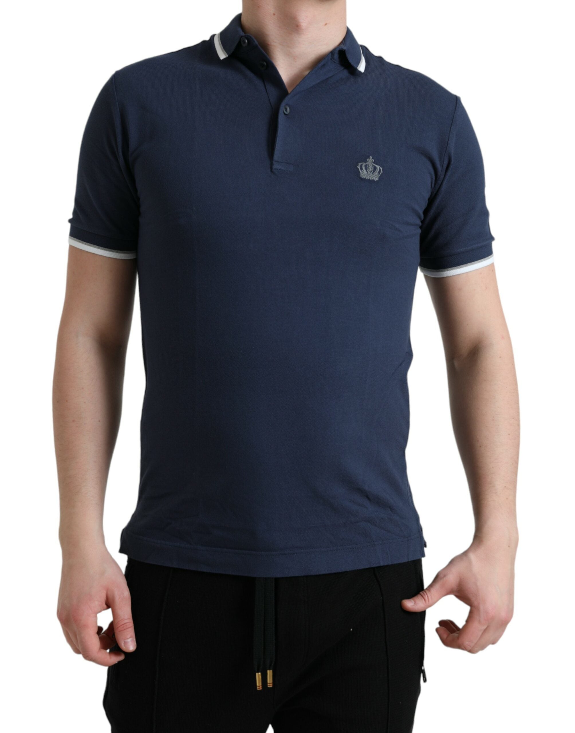 Polo Dolce & Gabbana à col bleu foncé