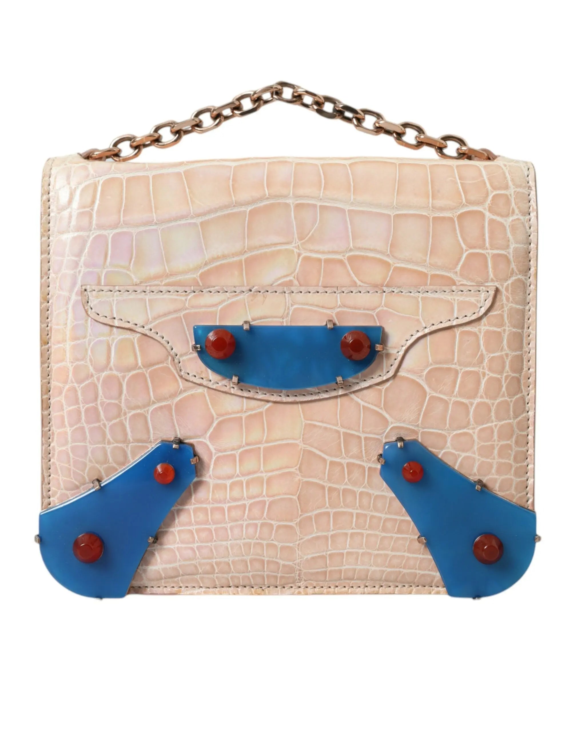 Mini Sac Balenciaga Neo Classic beige et bleu Balenciaga