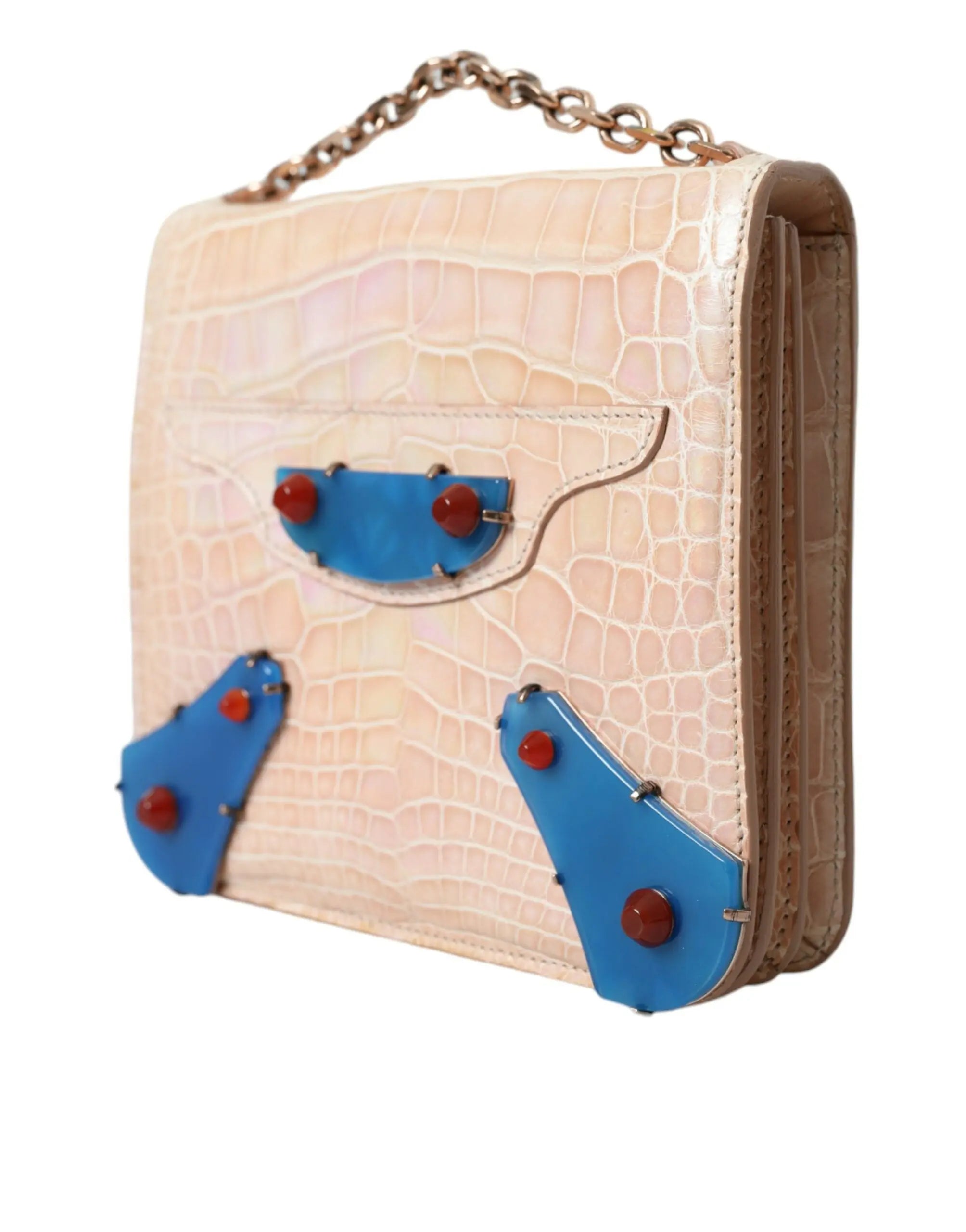 Mini Sac Balenciaga Neo Classic beige et bleu Balenciaga