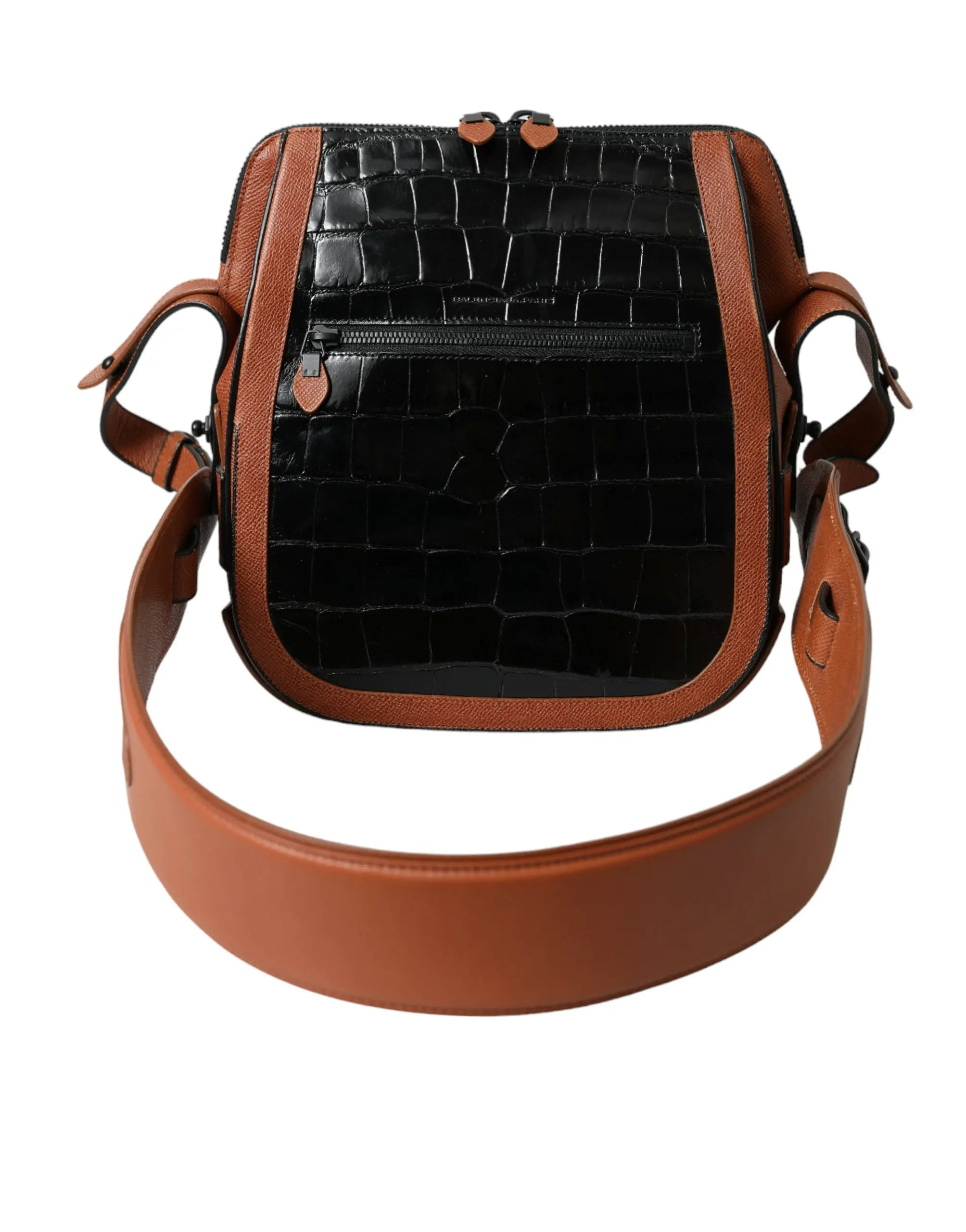 Sac bandoulière Balenciaga Exotic Skin noir et marron Balenciaga