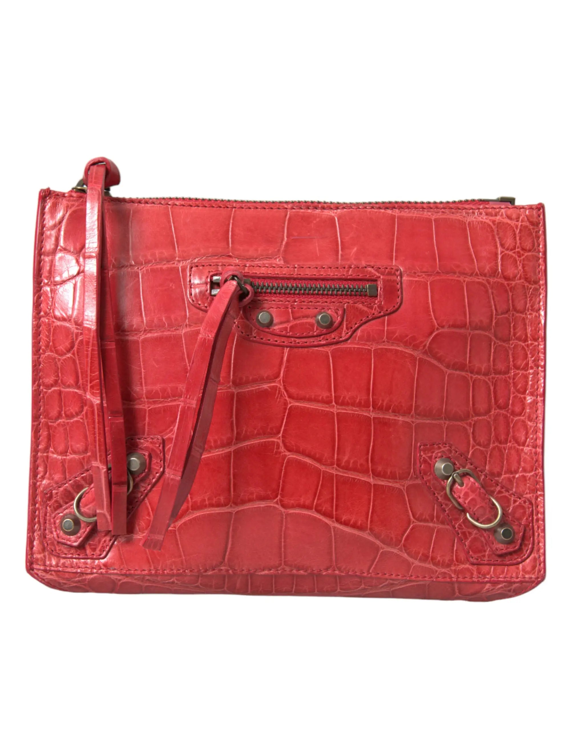 Pochette Balenciaga Classic Pouch rouge Balenciaga