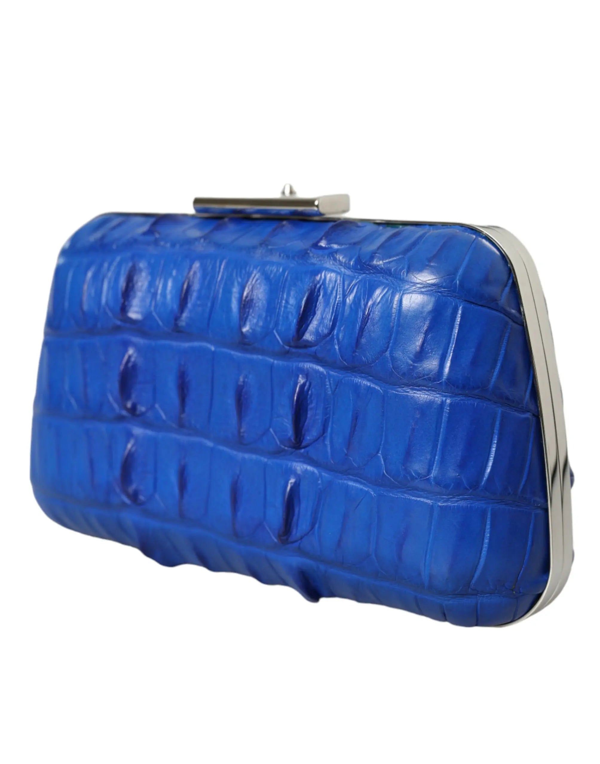Pochette Balenciaga Box Clutch bleu électrique Balenciaga