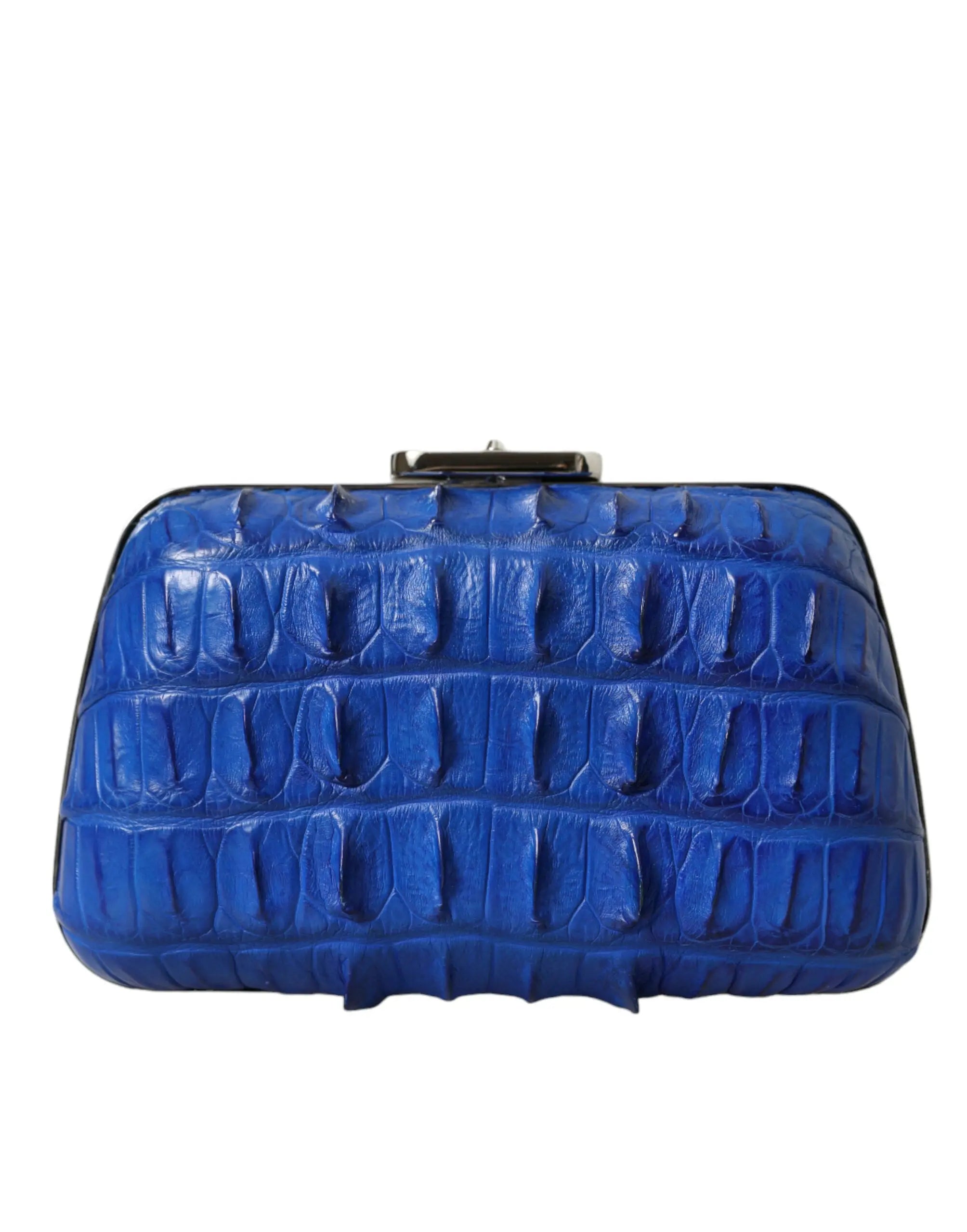 Pochette Balenciaga Box Clutch bleu électrique Balenciaga