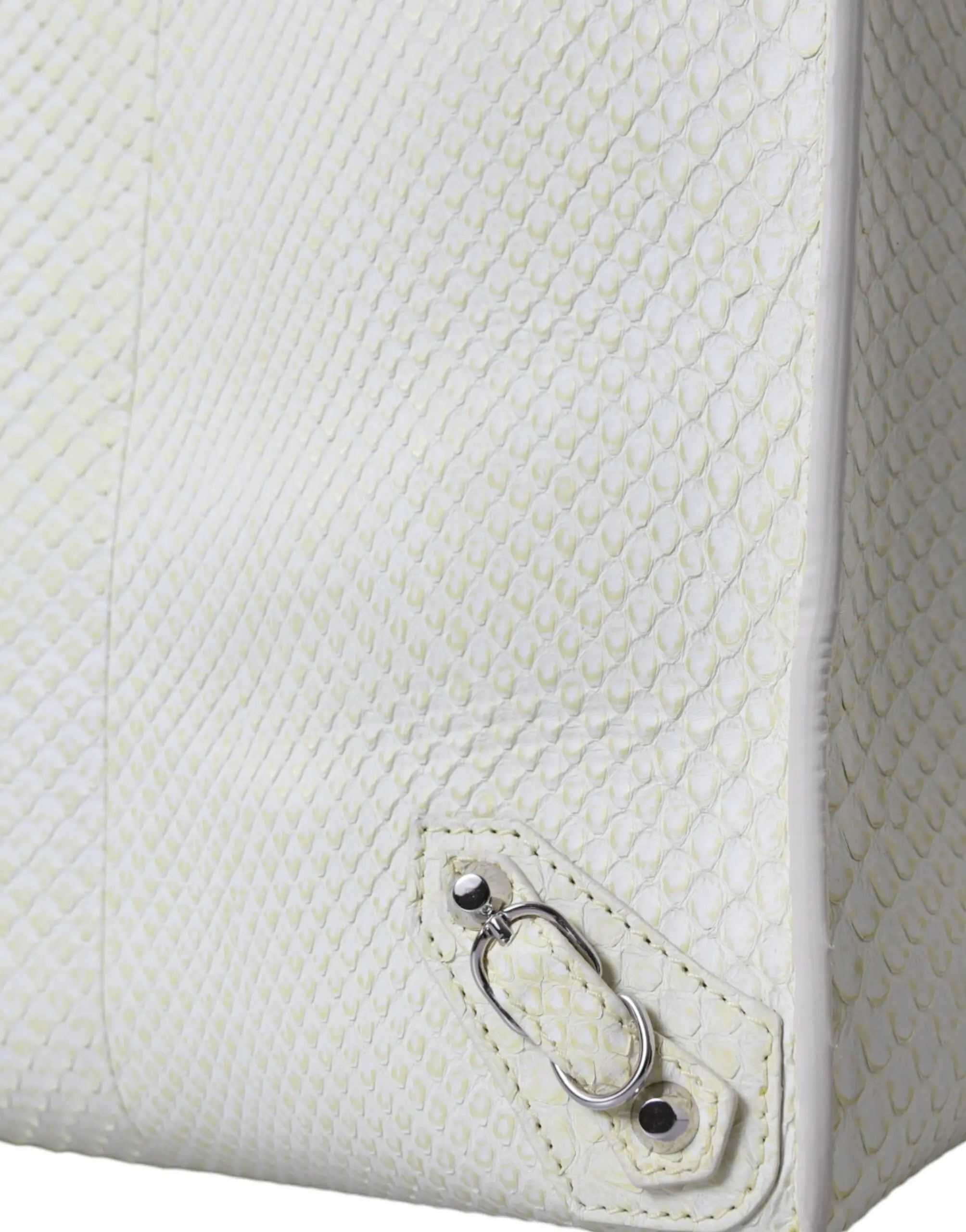 Tote Balenciaga Papier A4 blanc et jaune citron Balenciaga