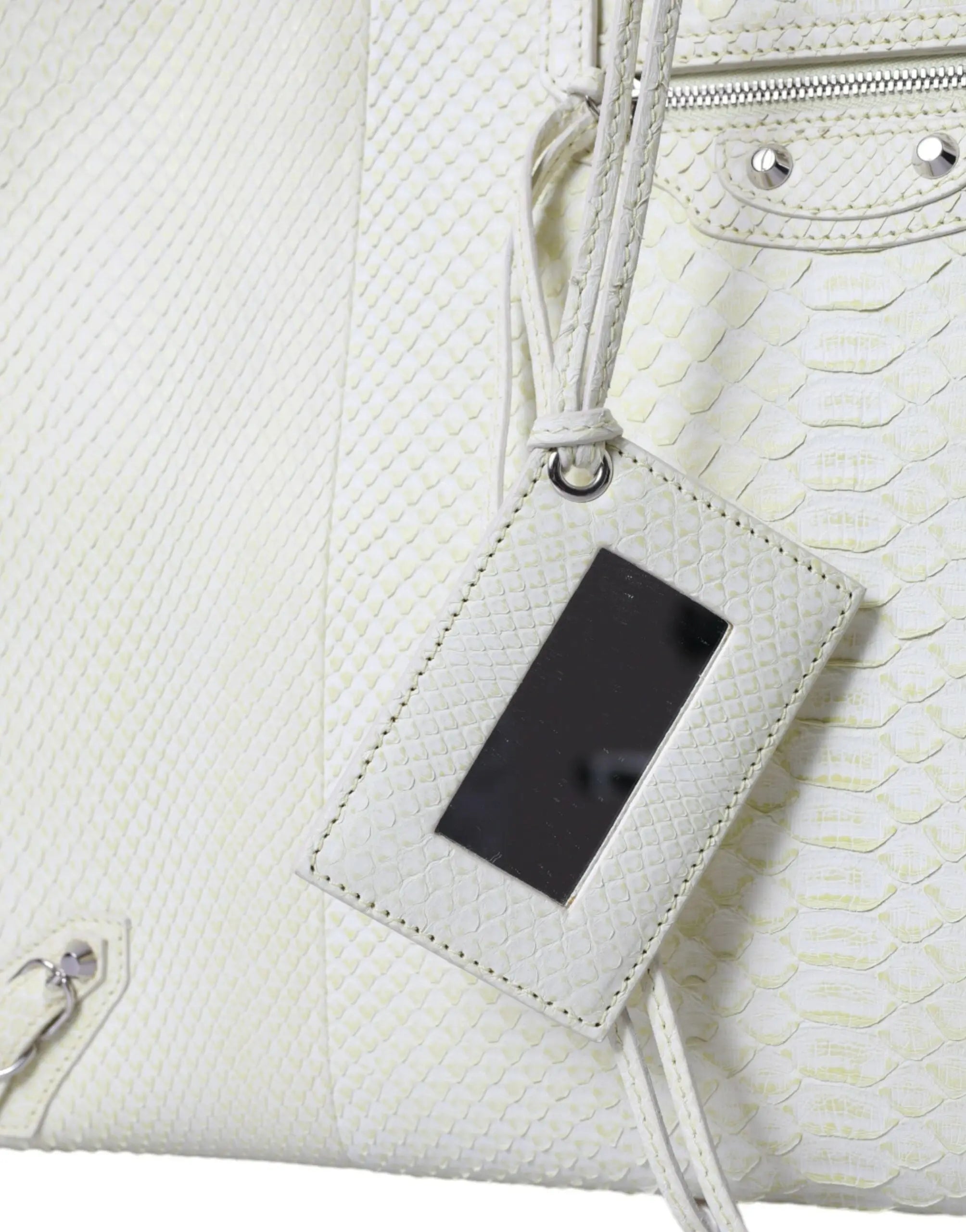 Tote Balenciaga Papier A4 blanc et jaune citron Balenciaga