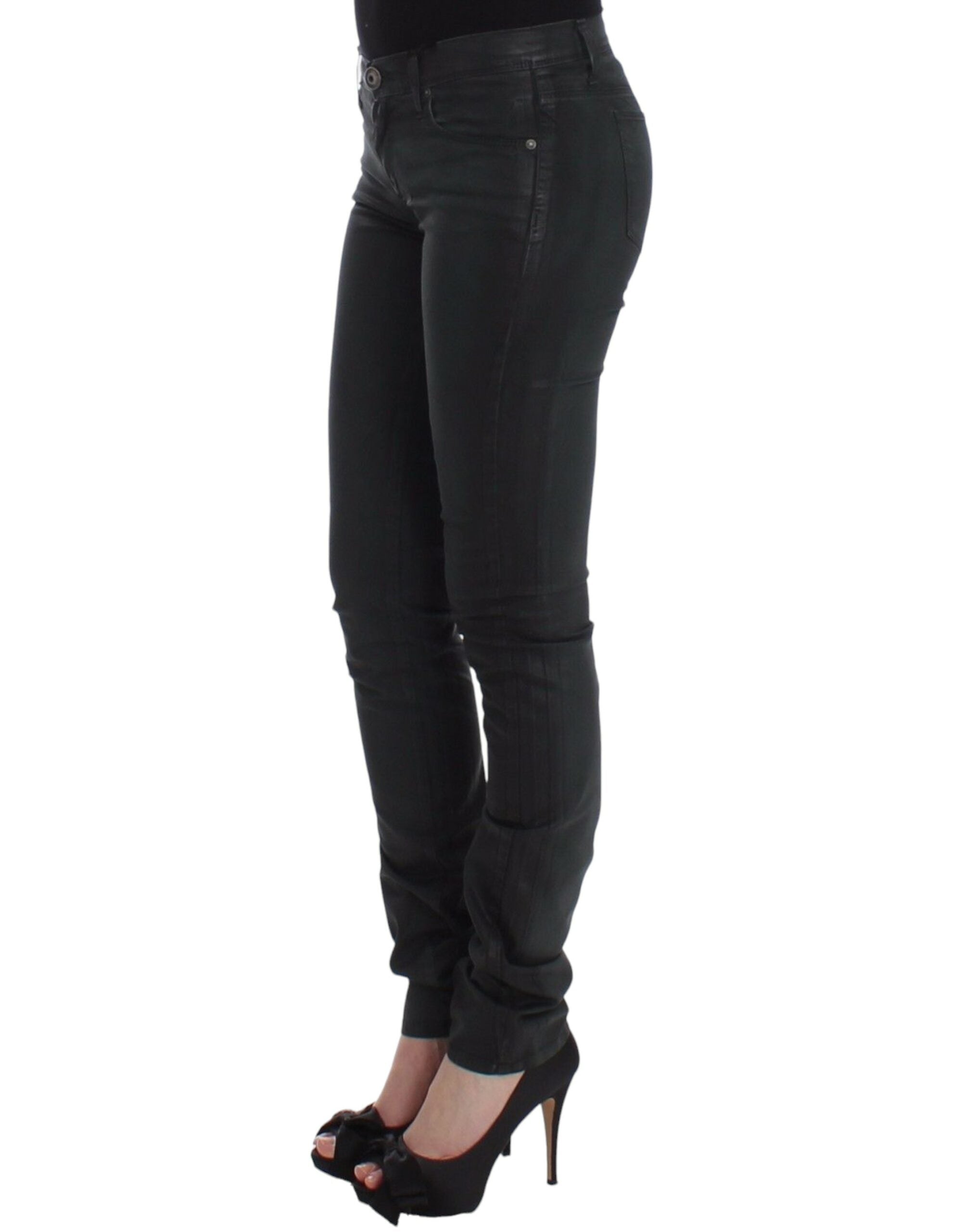 Jeans Ermanno Scervino Slim bicolores vert noir