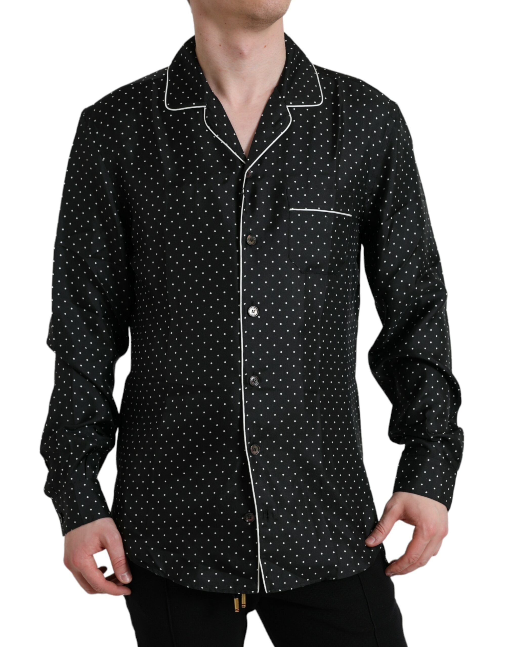 Chemise Dolce & Gabbana à pois noire