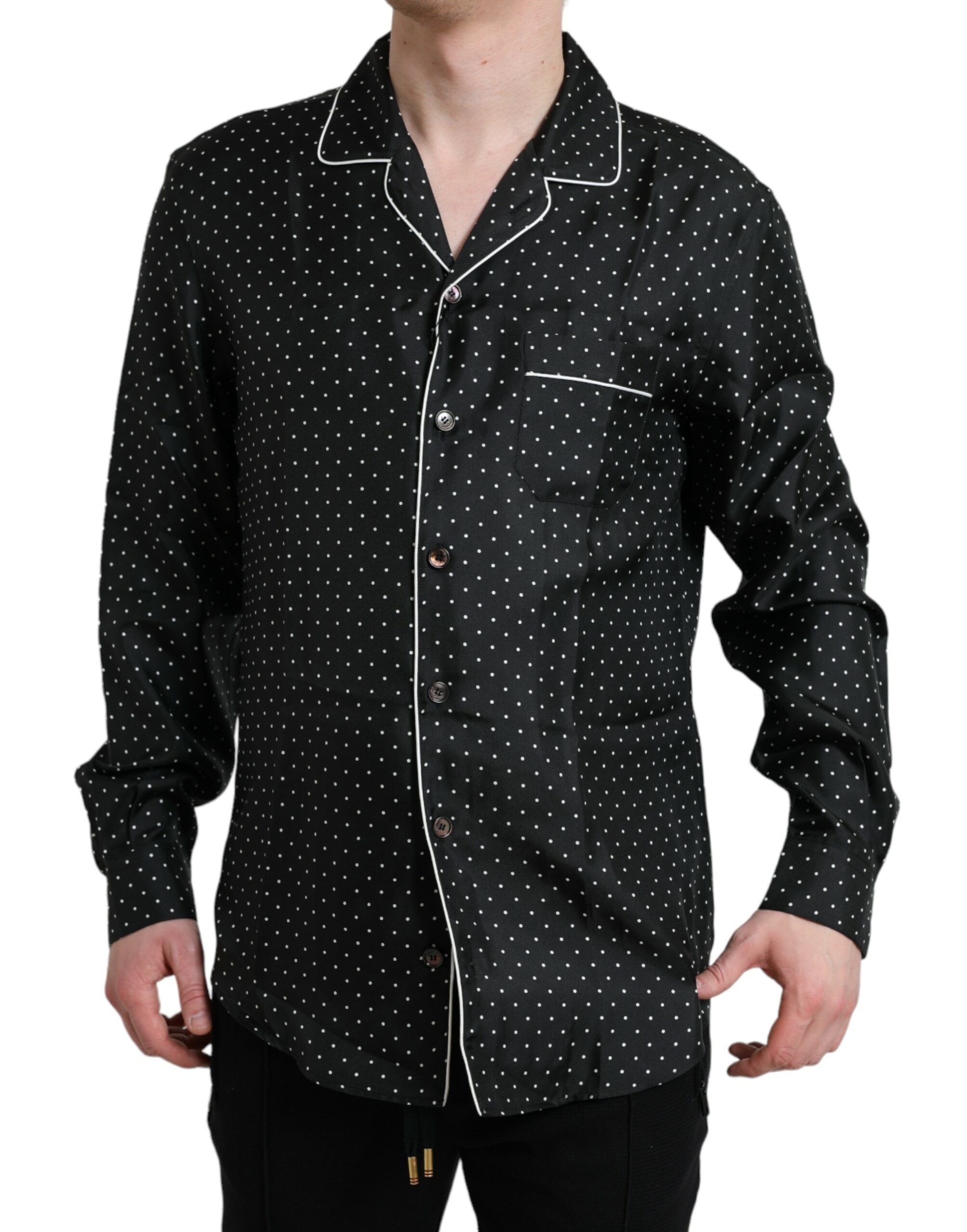 Chemise Dolce & Gabbana à pois noire