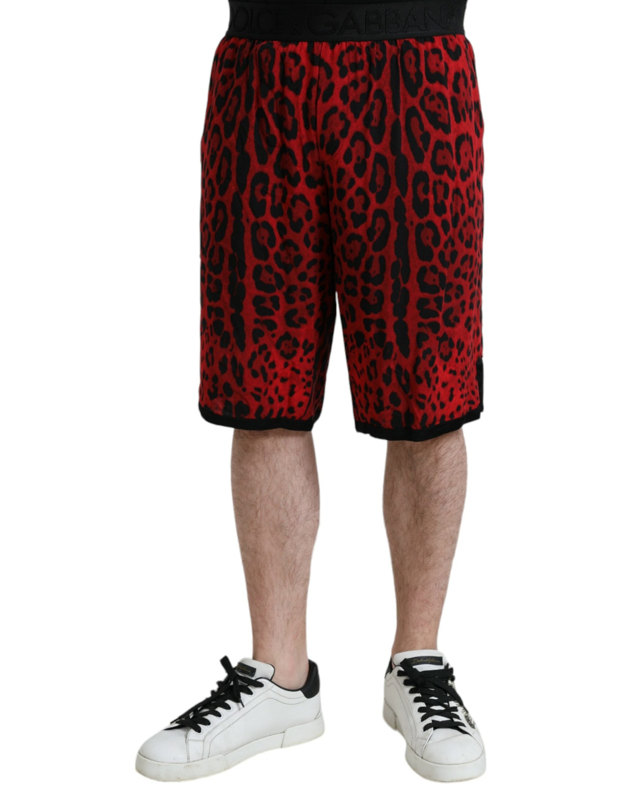 Shorts Dolce & Gabbana rouge léopard