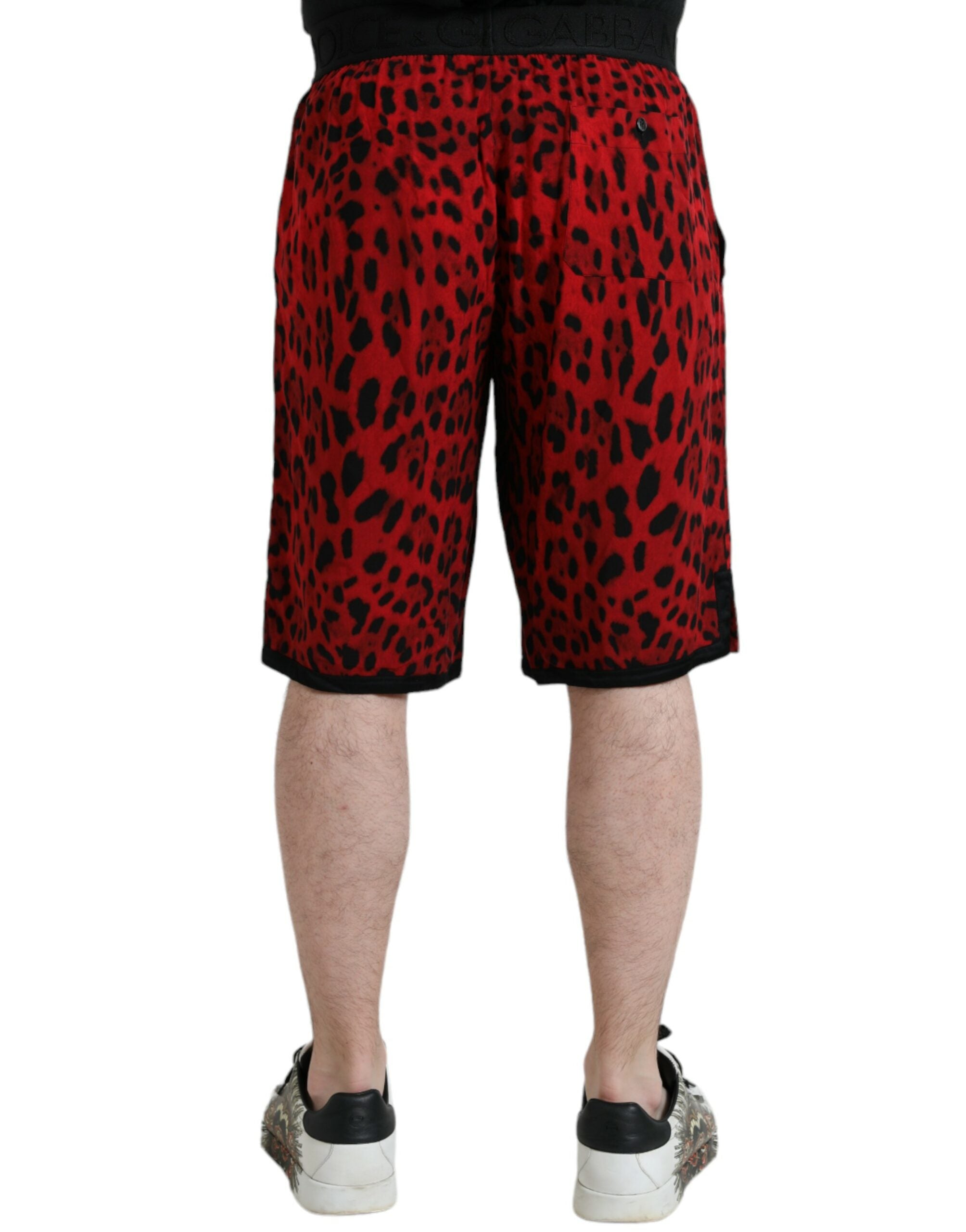 Shorts Dolce & Gabbana rouge léopard