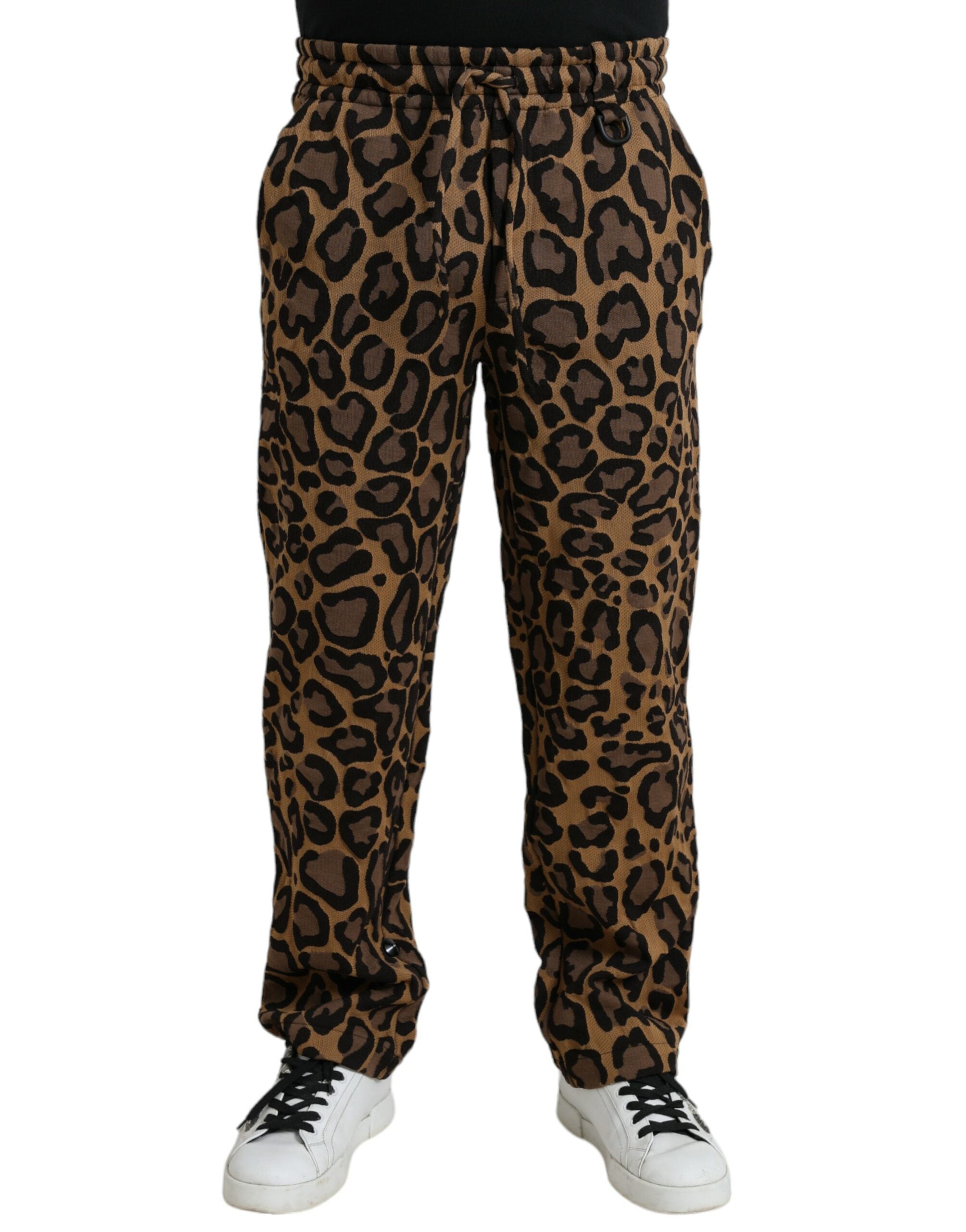 Jogger Dolce & Gabbana léopard brun