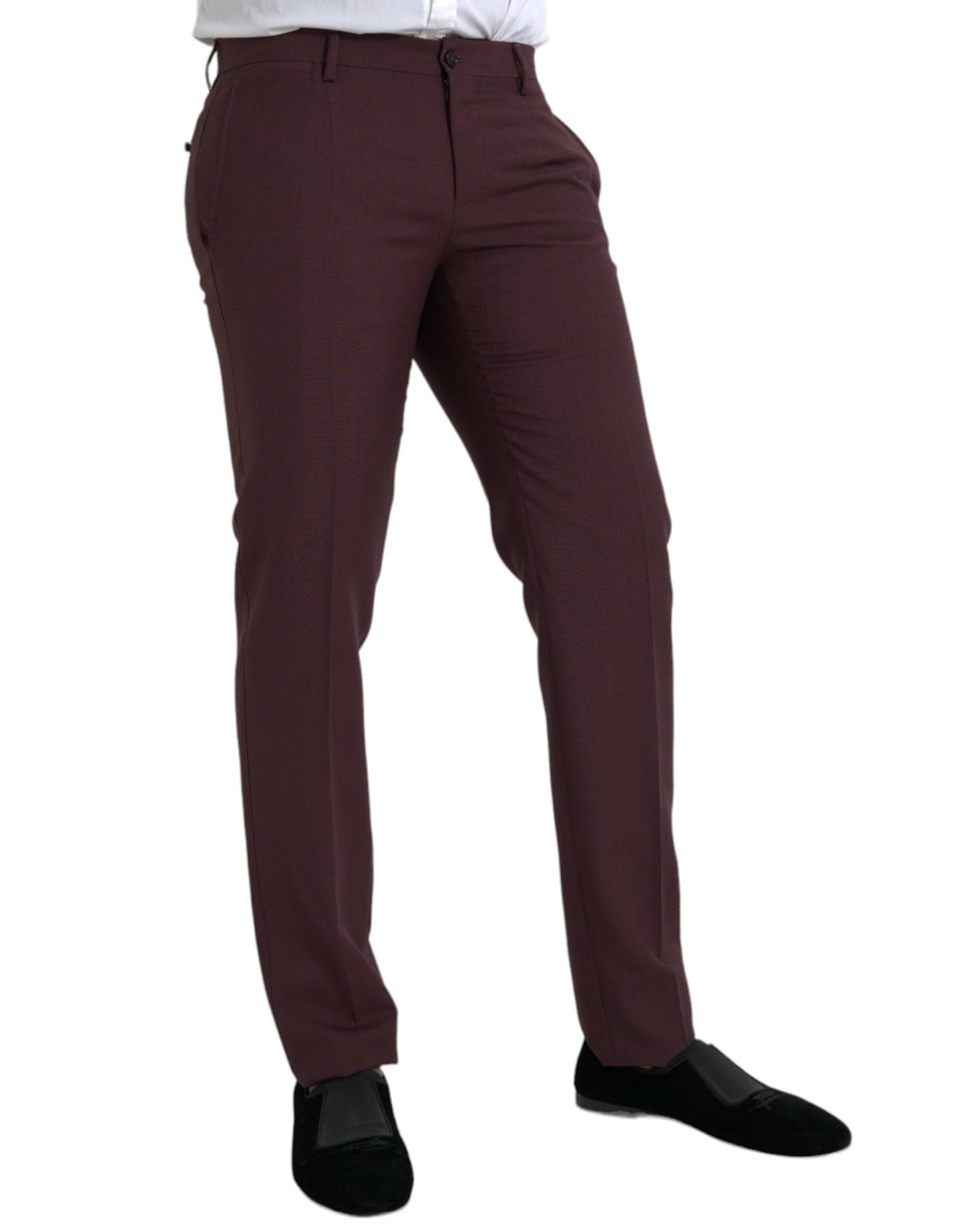 Pantalon Dolce & Gabbana slim maroon